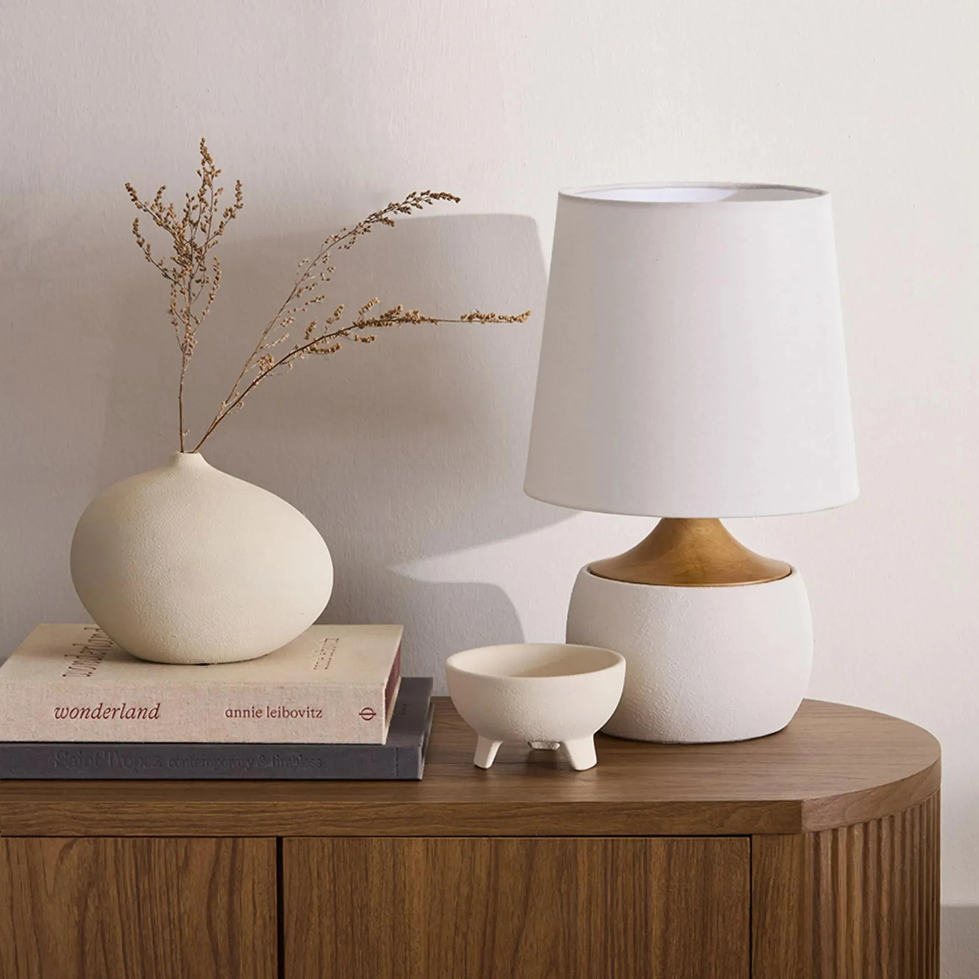 Ceramic and Wood Table Lamp - Image 7