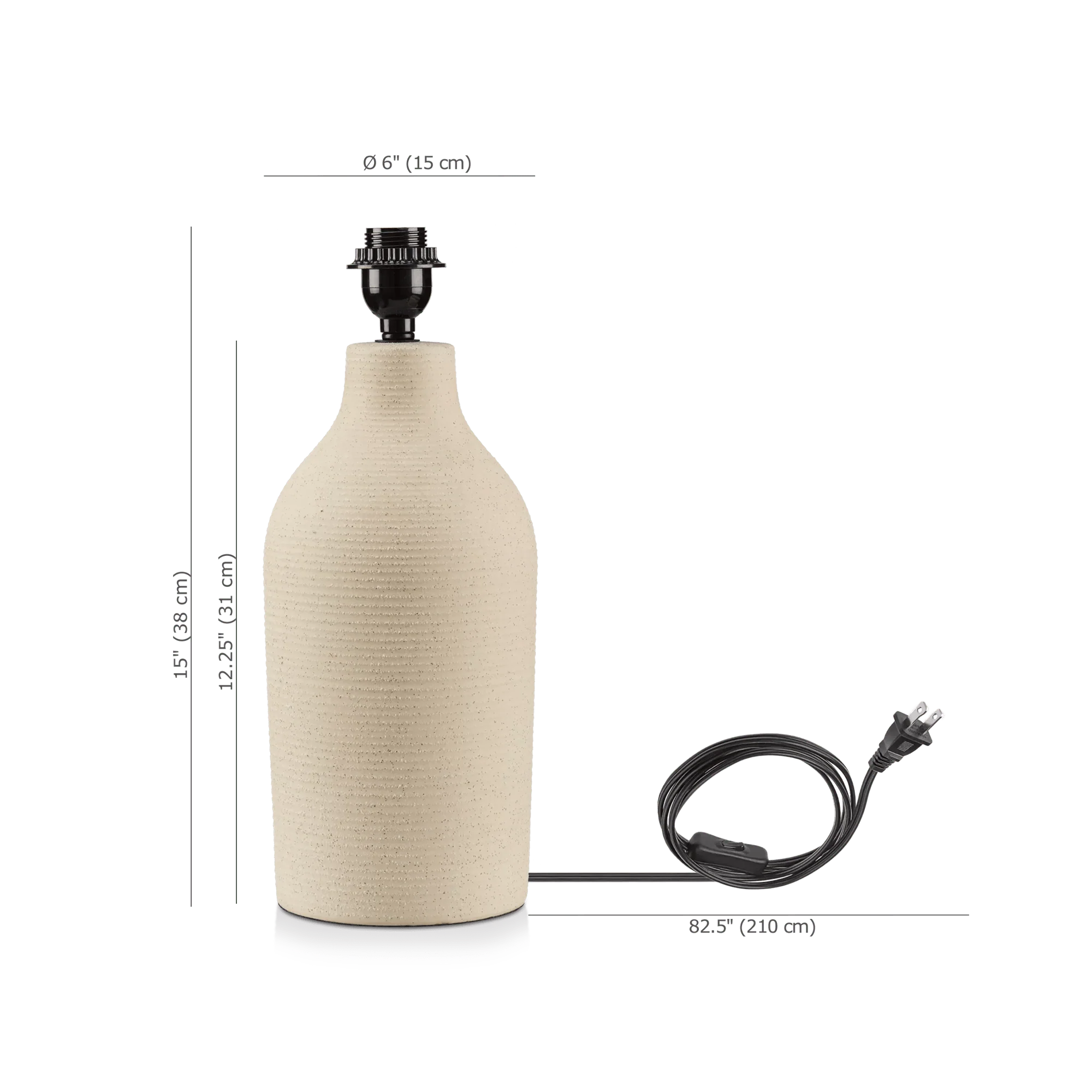 White Ceramic Lamp Base - Image 7