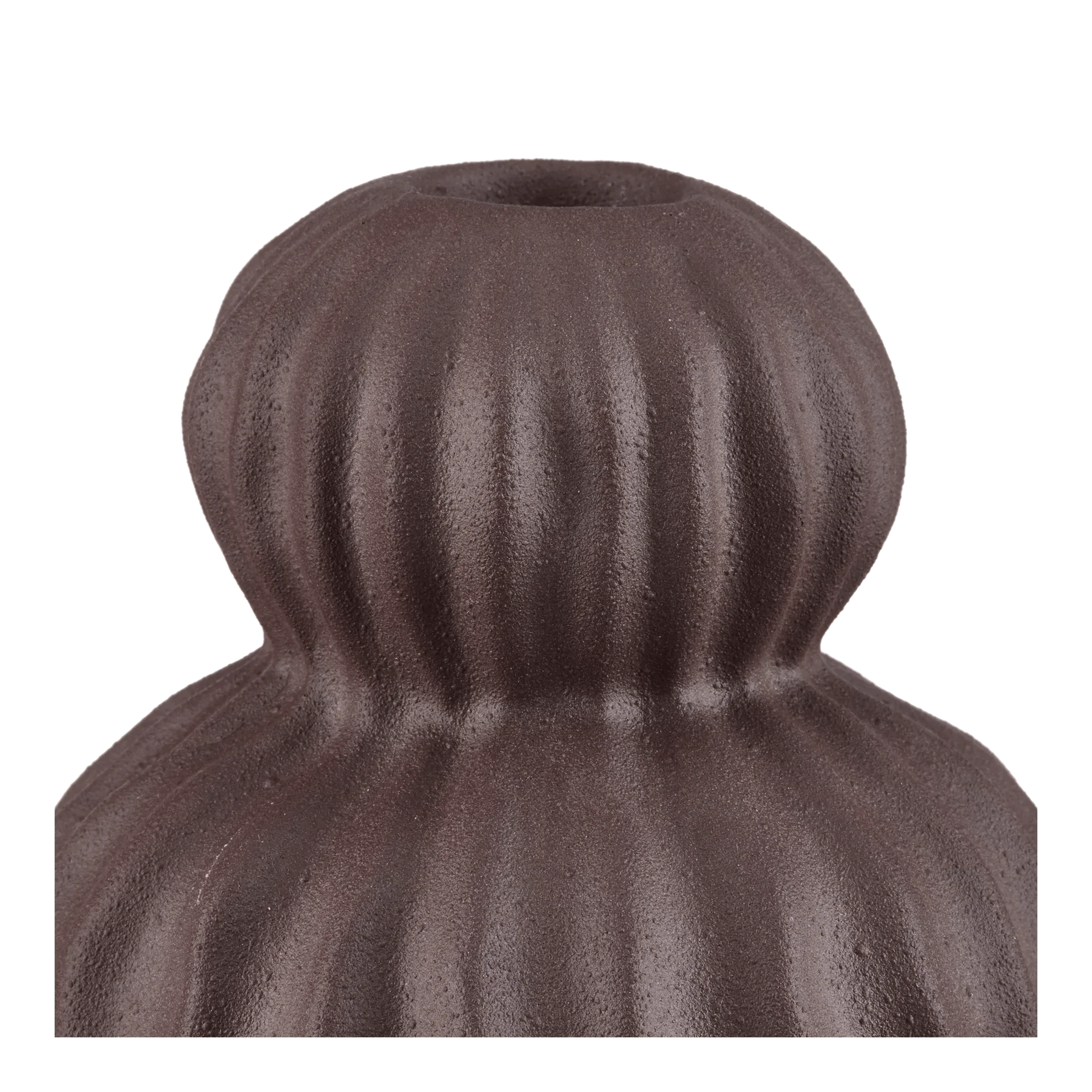 Ceramic Ribbed Taper Candle Holder - Image 2