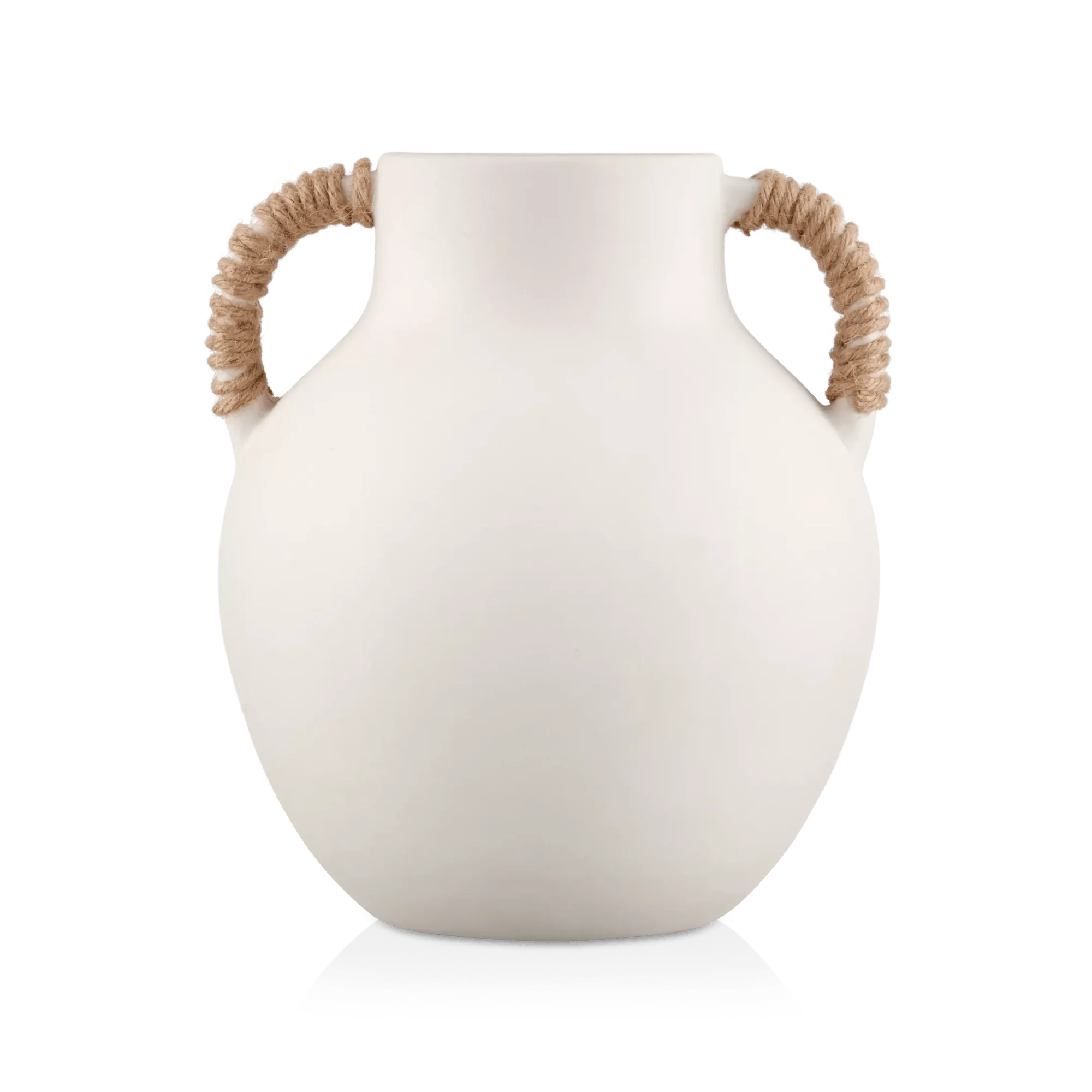 Ceramic Table Vase with Rope on Handles