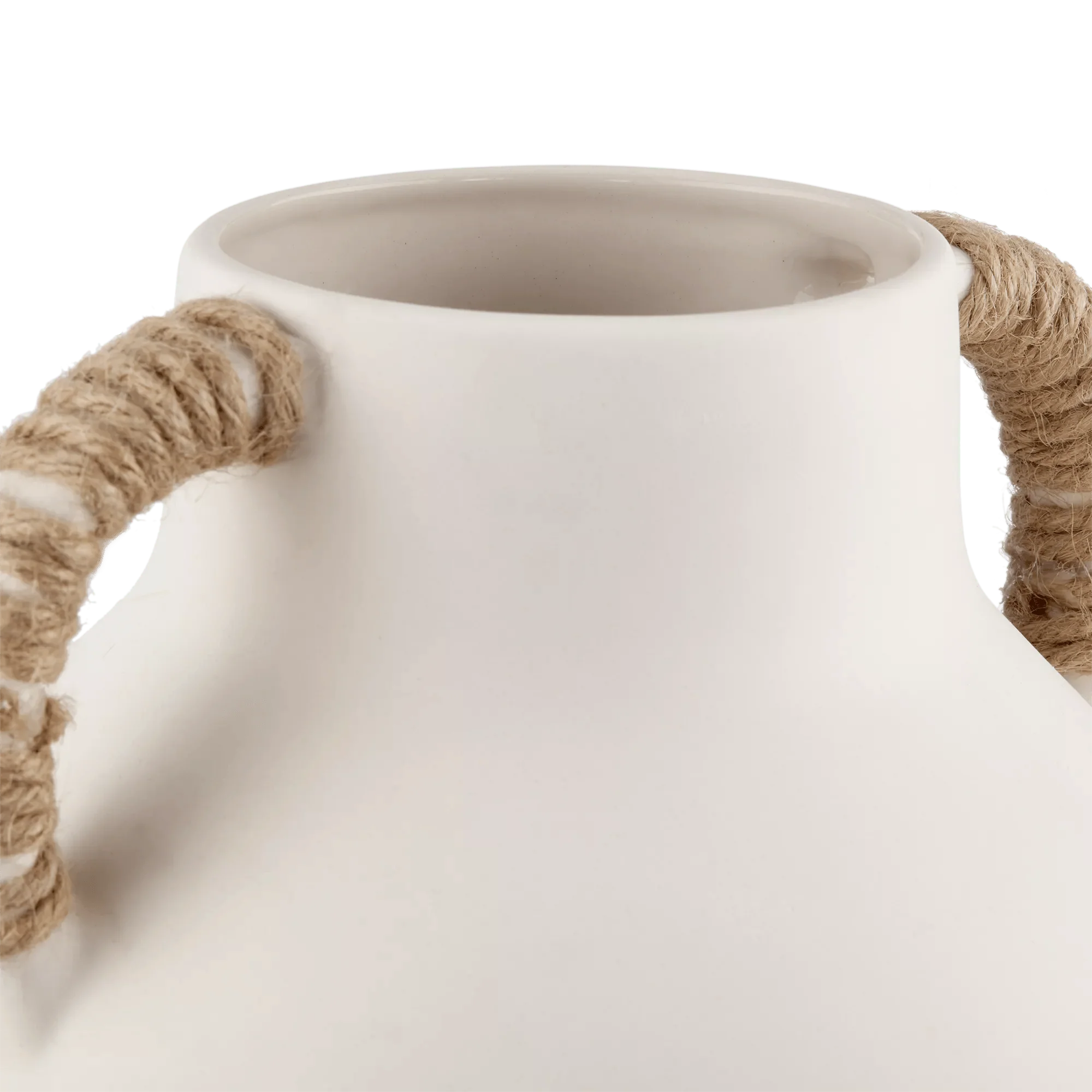Ceramic Table Vase with Rope on Handles - Image 3
