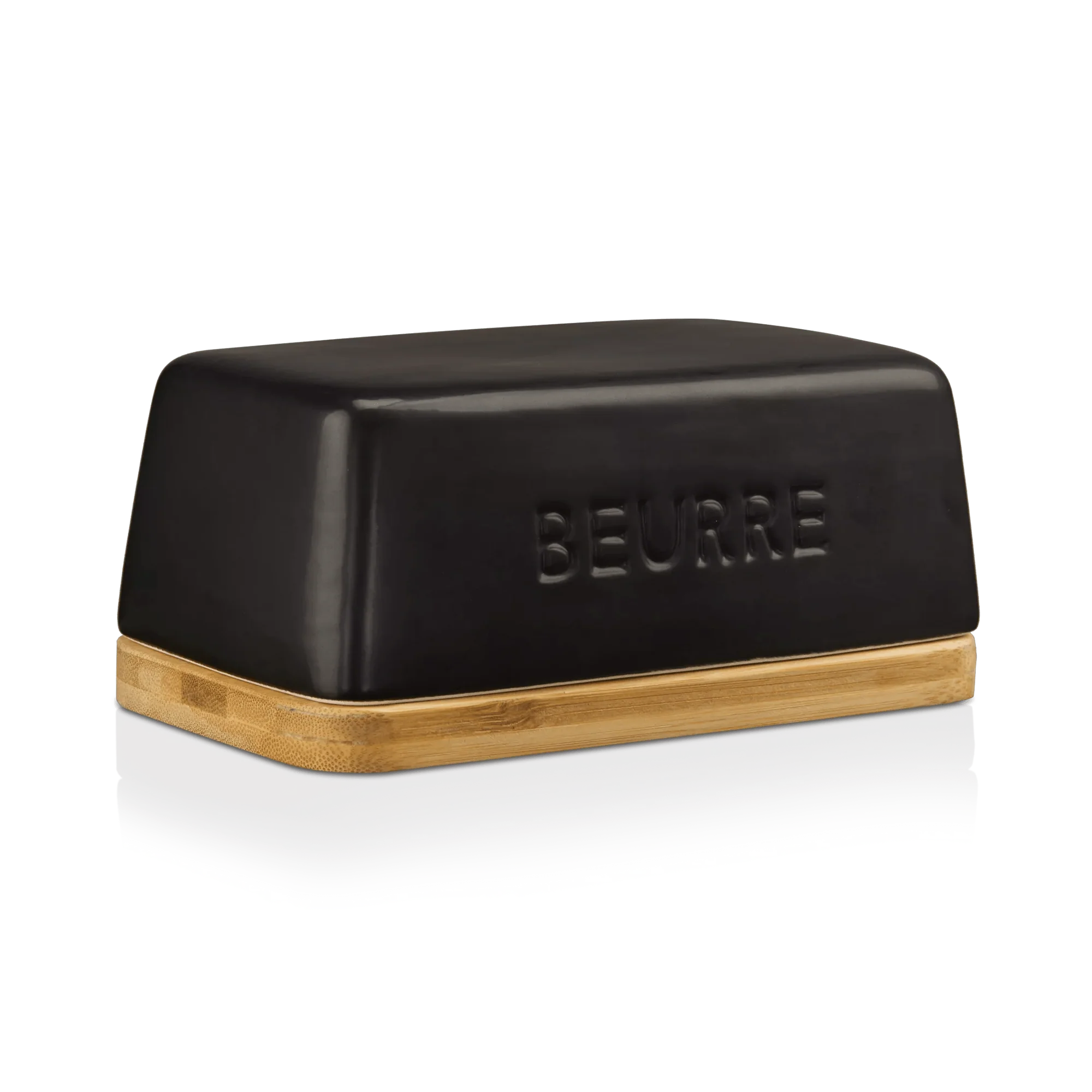 Ceramic & Wood Butter Dish