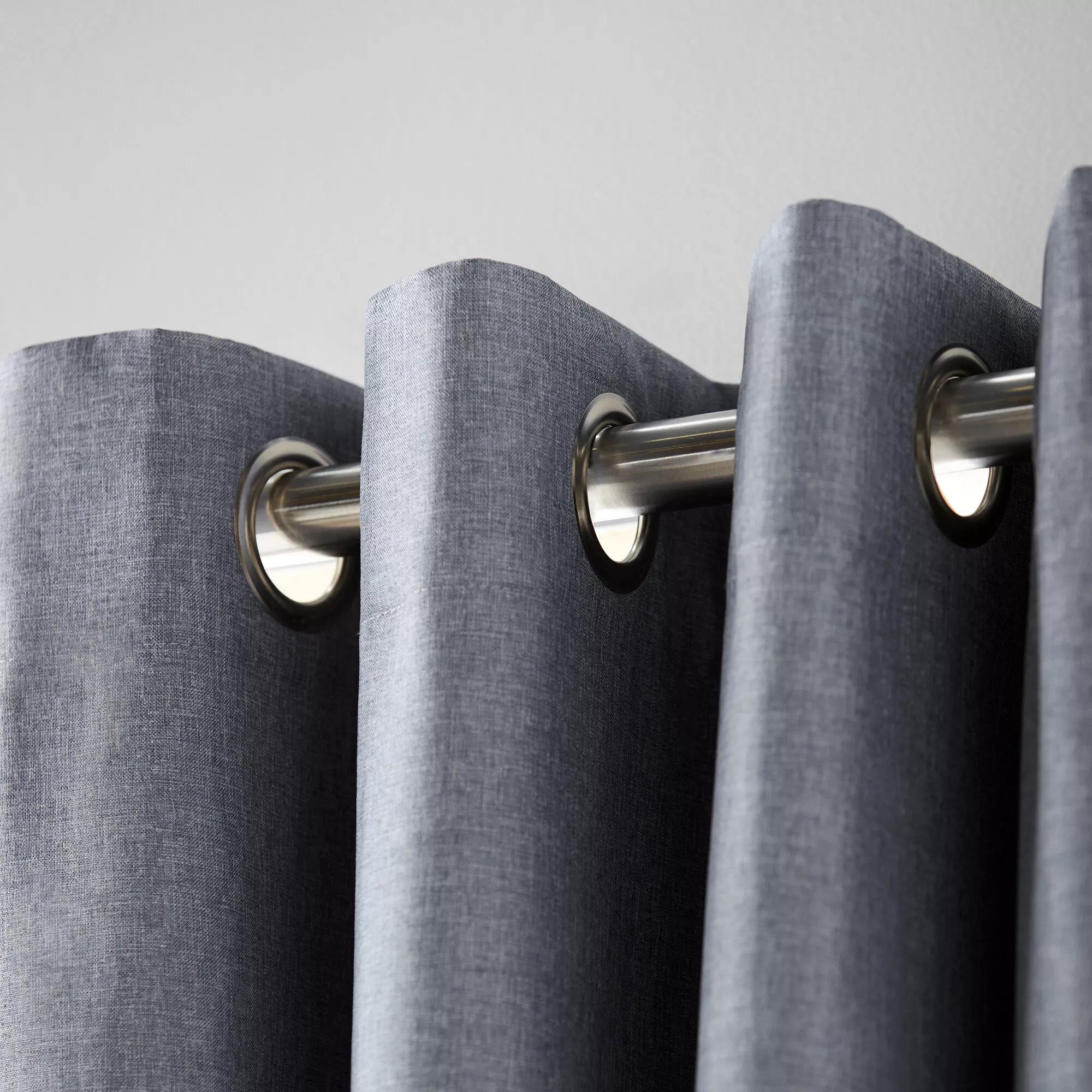 Blue Chambray Blackout Curtain - Image 5