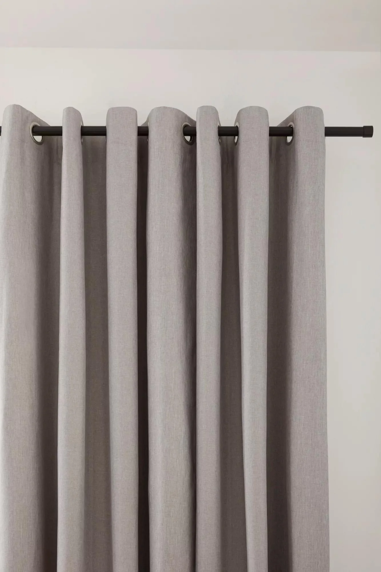 Light Grey Chambray Blackout Curtain - Image 9