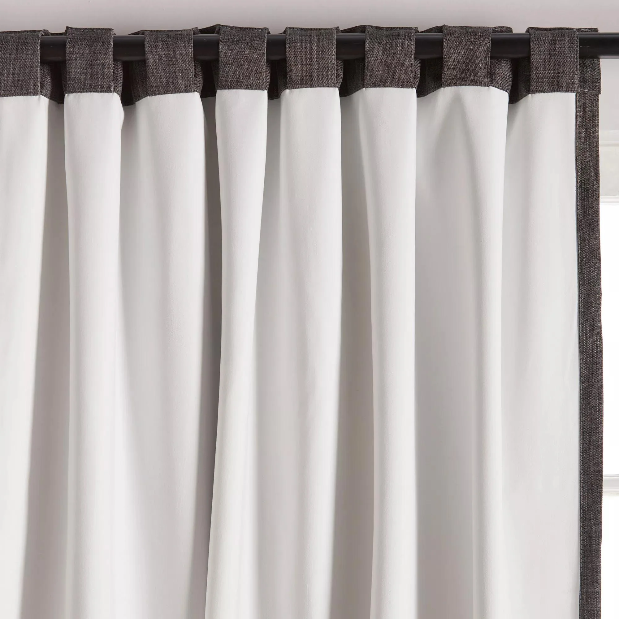 Charcoal Chita Back Tab Blackout Curtain - Image 5