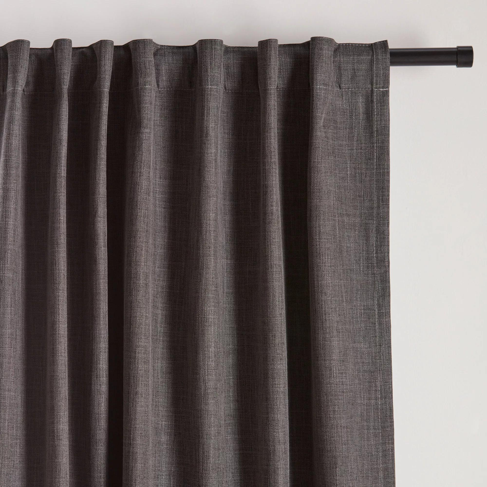 Charcoal Chita Back Tab Blackout Curtain - Image 9