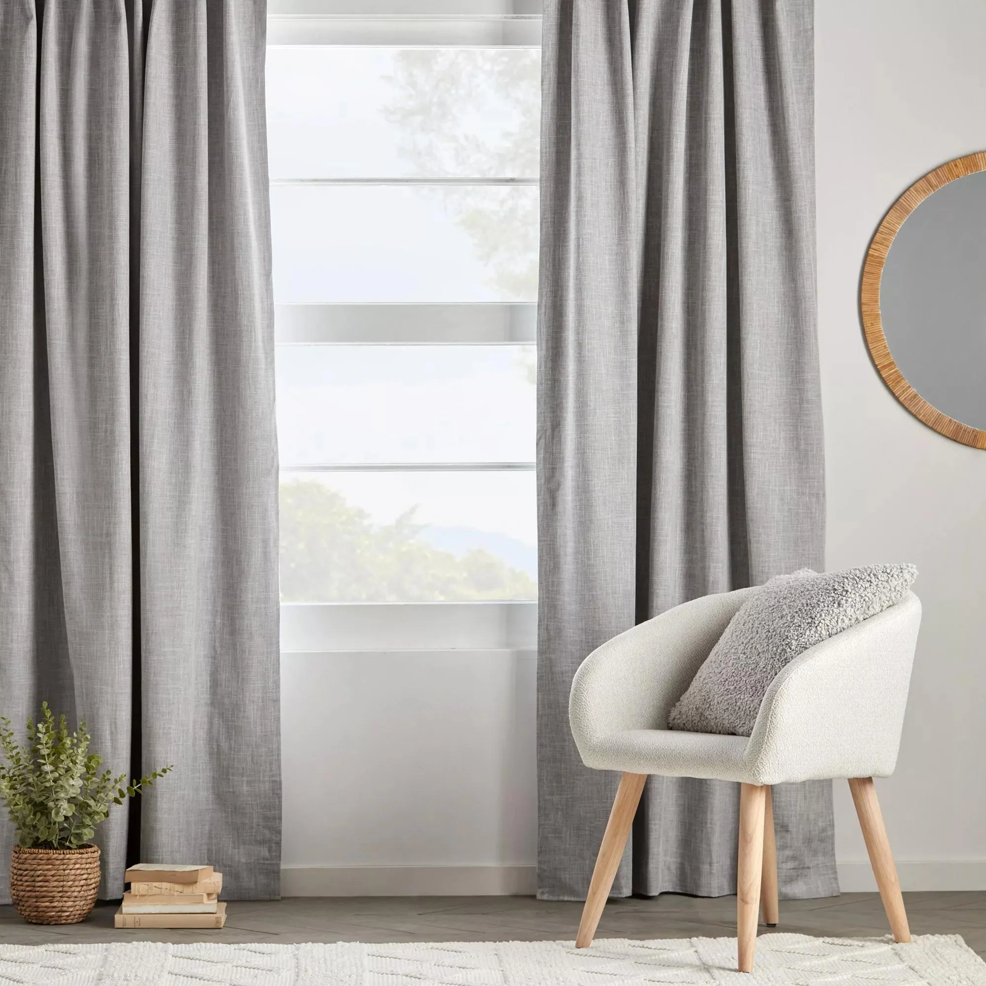Light Grey Chita Back Tab Blackout Curtain - Image 6