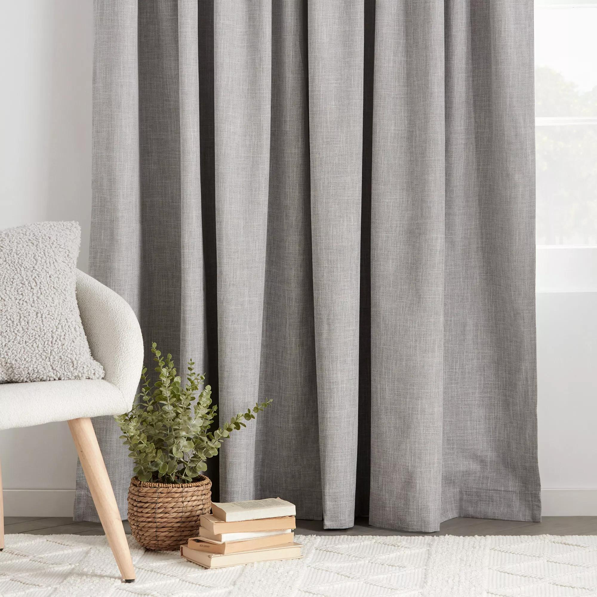 Light Grey Chita Back Tab Blackout Curtain - Image 9