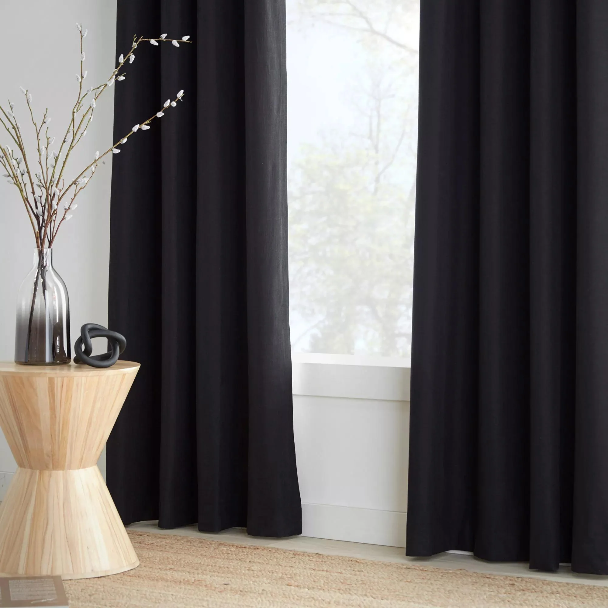 Black Chita Blackout Curtain - Image 2