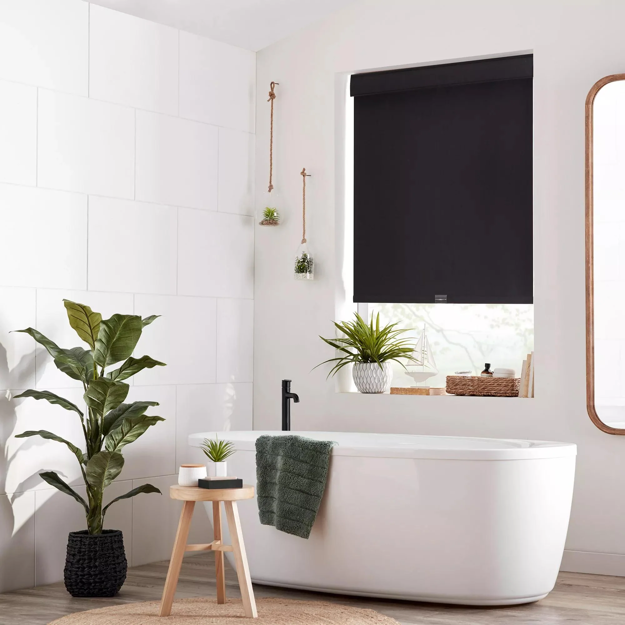 Black Chita Cordless Blackout Roller Shade - Image 3