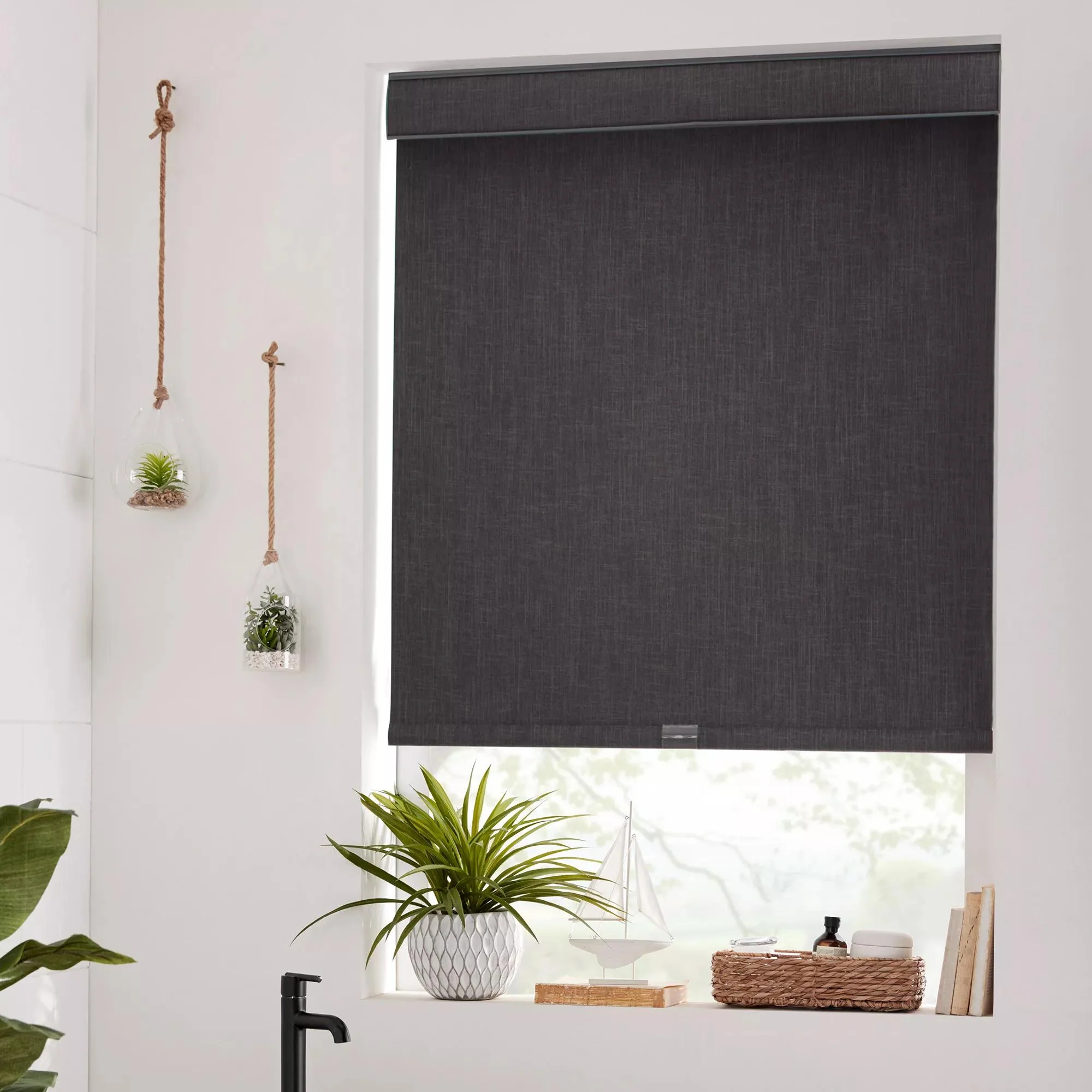 Charcoal Chita Cordless Blackout Roller Shade - Image 6