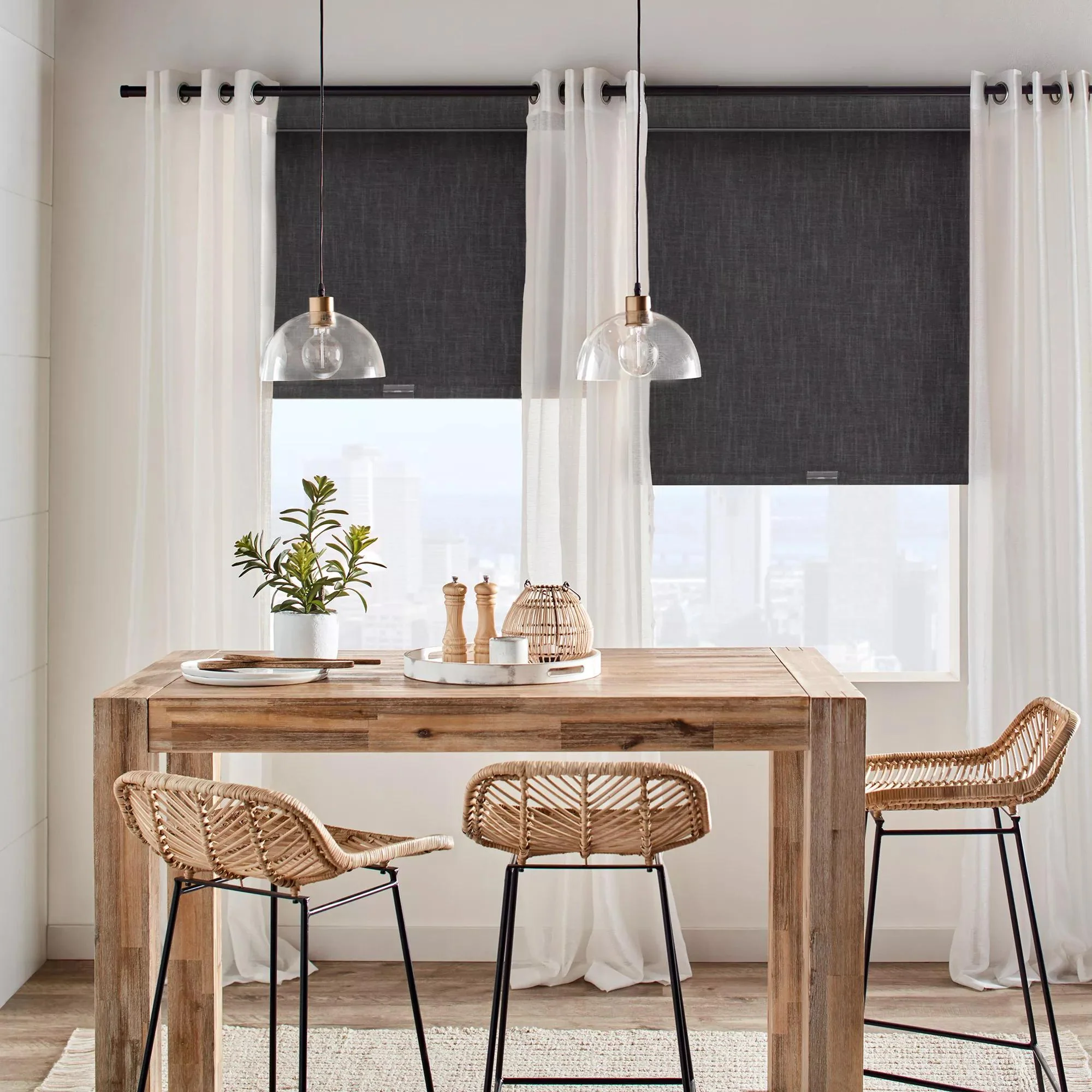 Charcoal Chita Cordless Blackout Roller Shade - Image 7