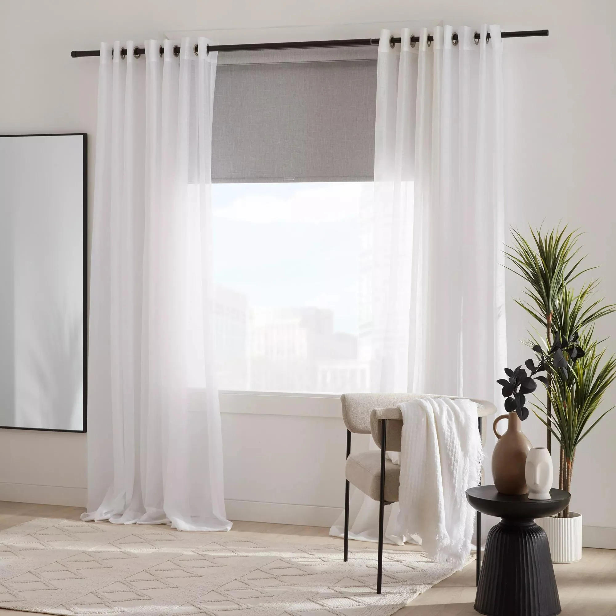 Light Grey Chita Cordless Blackout Roller Shade - Image 7