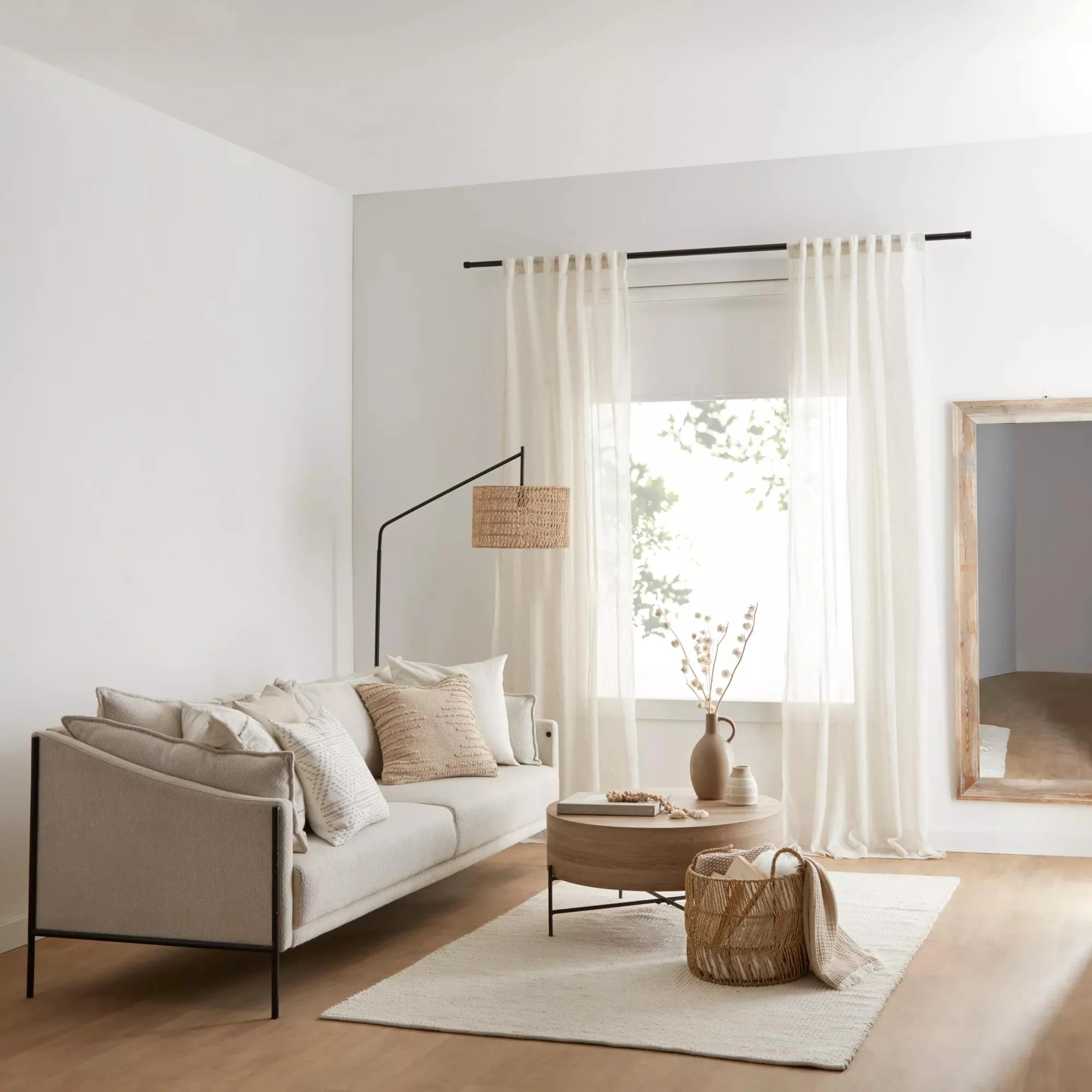 Off White Chita Cordless Blackout Roller Shade - Image 5