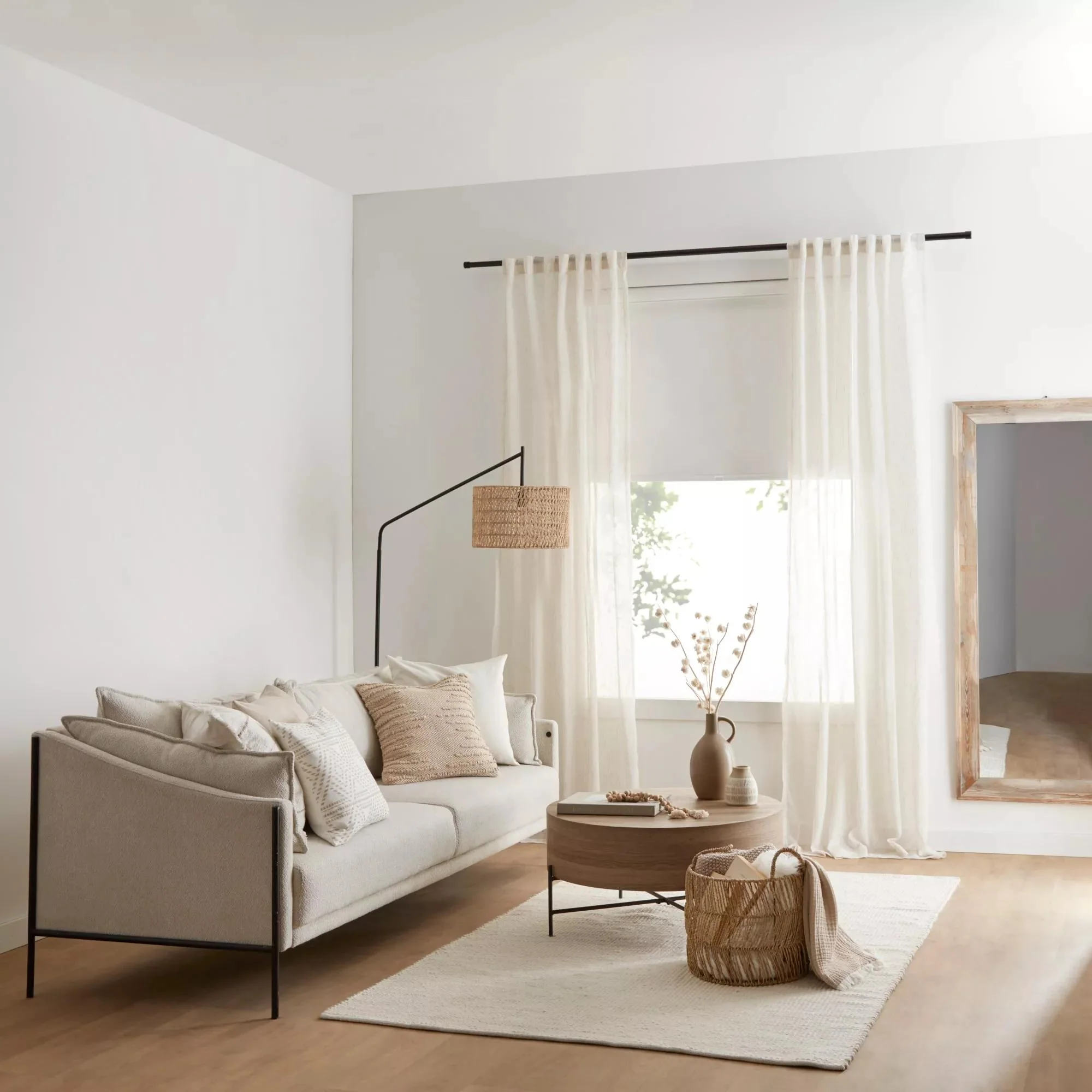 Off White Chita Cordless Blackout Roller Shade - Image 6