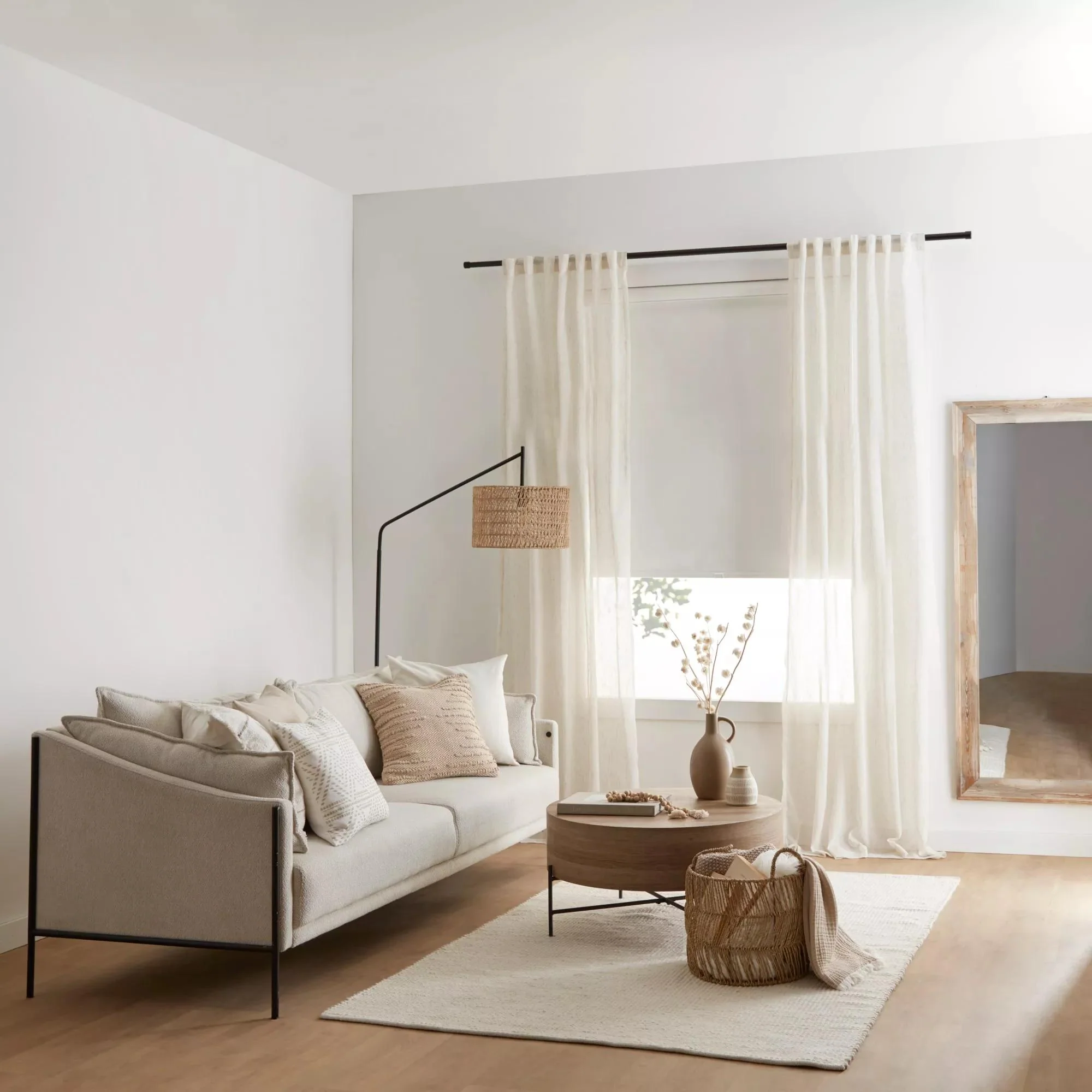 Off White Chita Cordless Blackout Roller Shade - Image 7