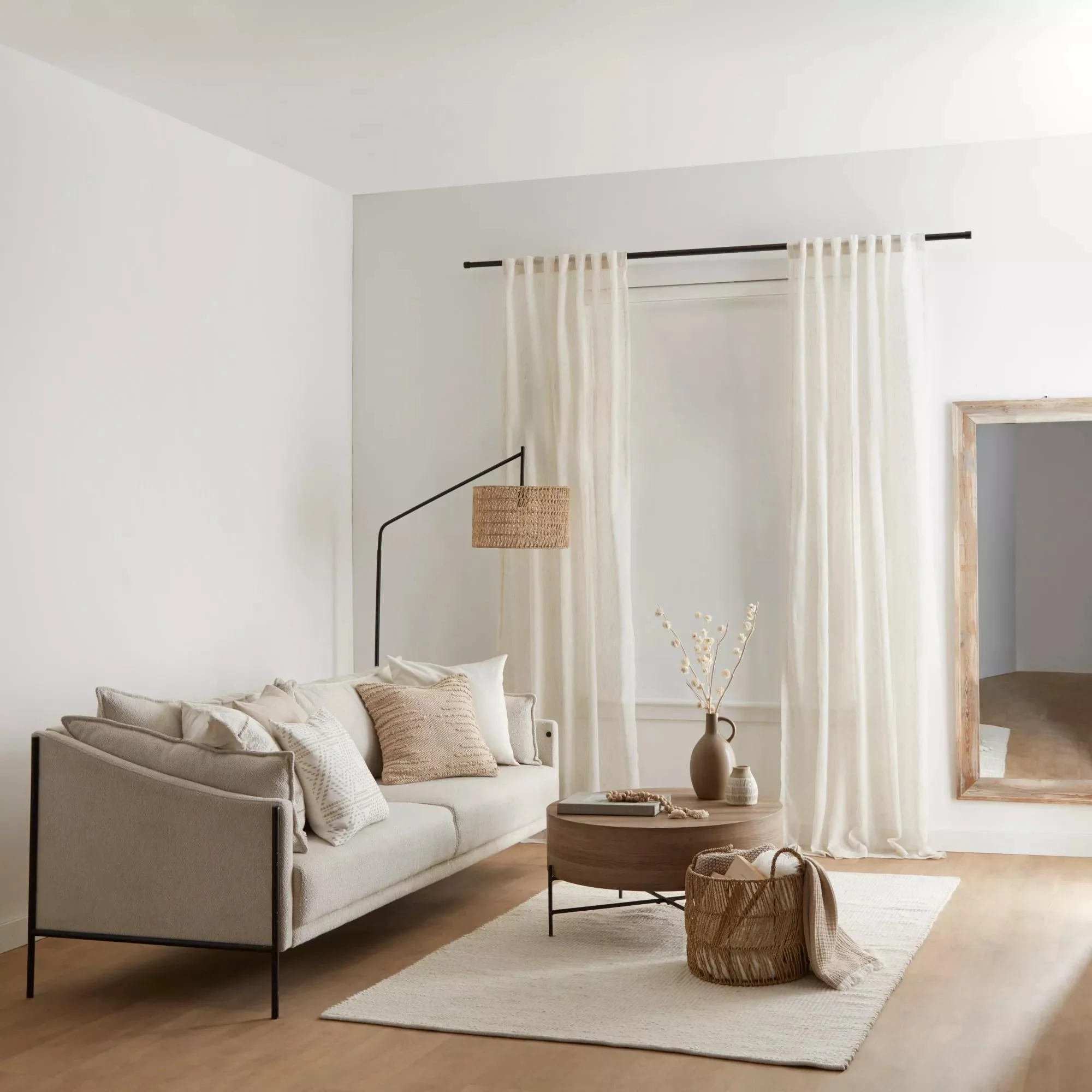 Off White Chita Cordless Blackout Roller Shade - Image 8