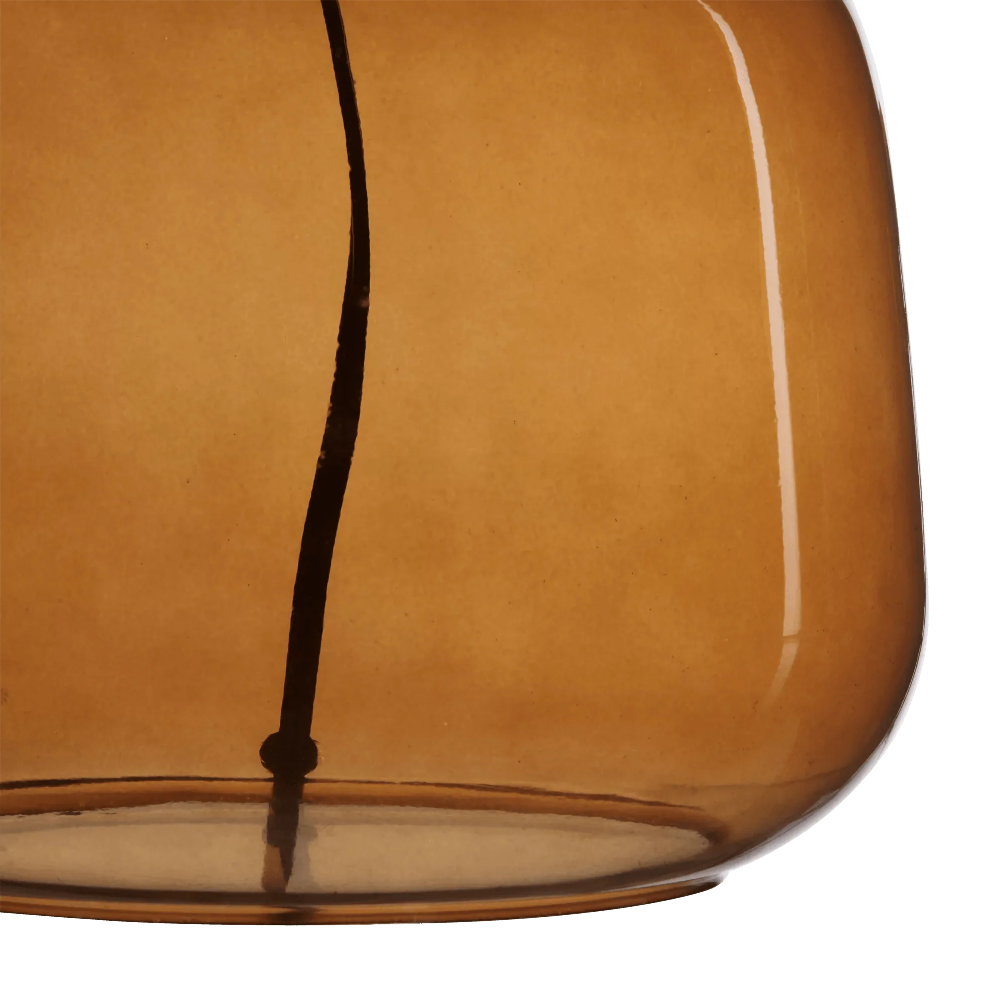 Cognac Transparent Glass Table Lamp with Shade - Image 5