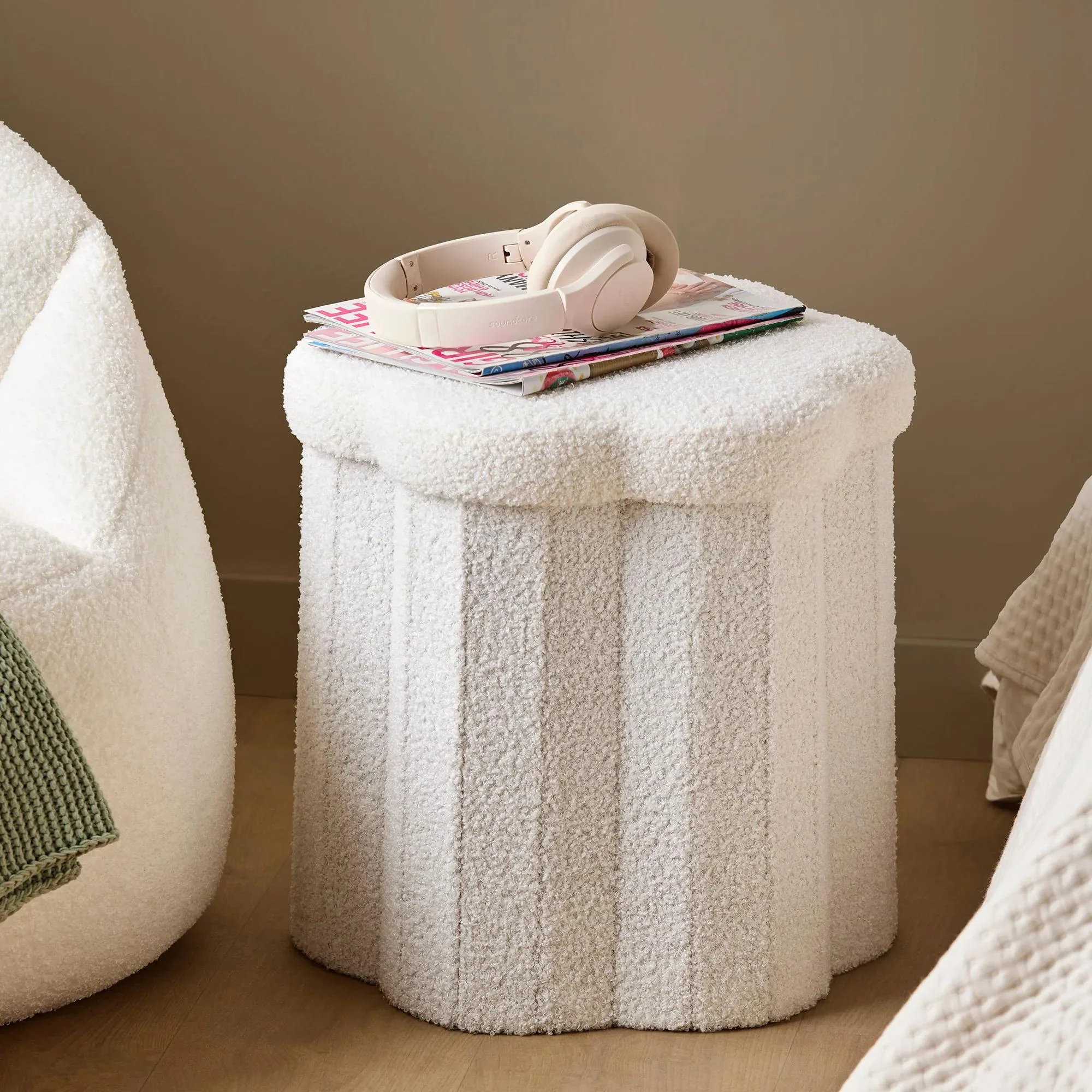 Collapsible Floral Ottoman - Image 5