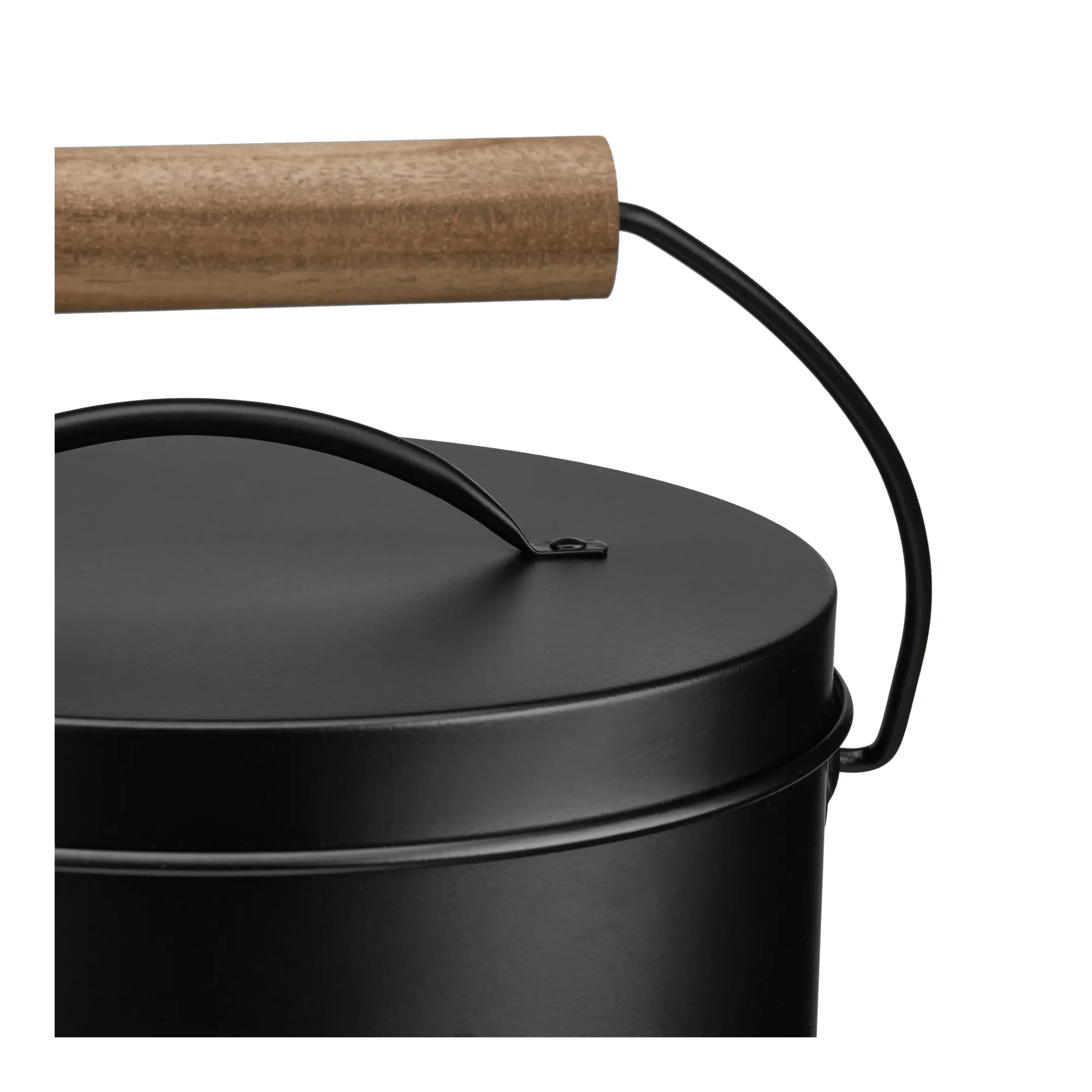 Compost Bin Black with Wooden Handle - Image 3