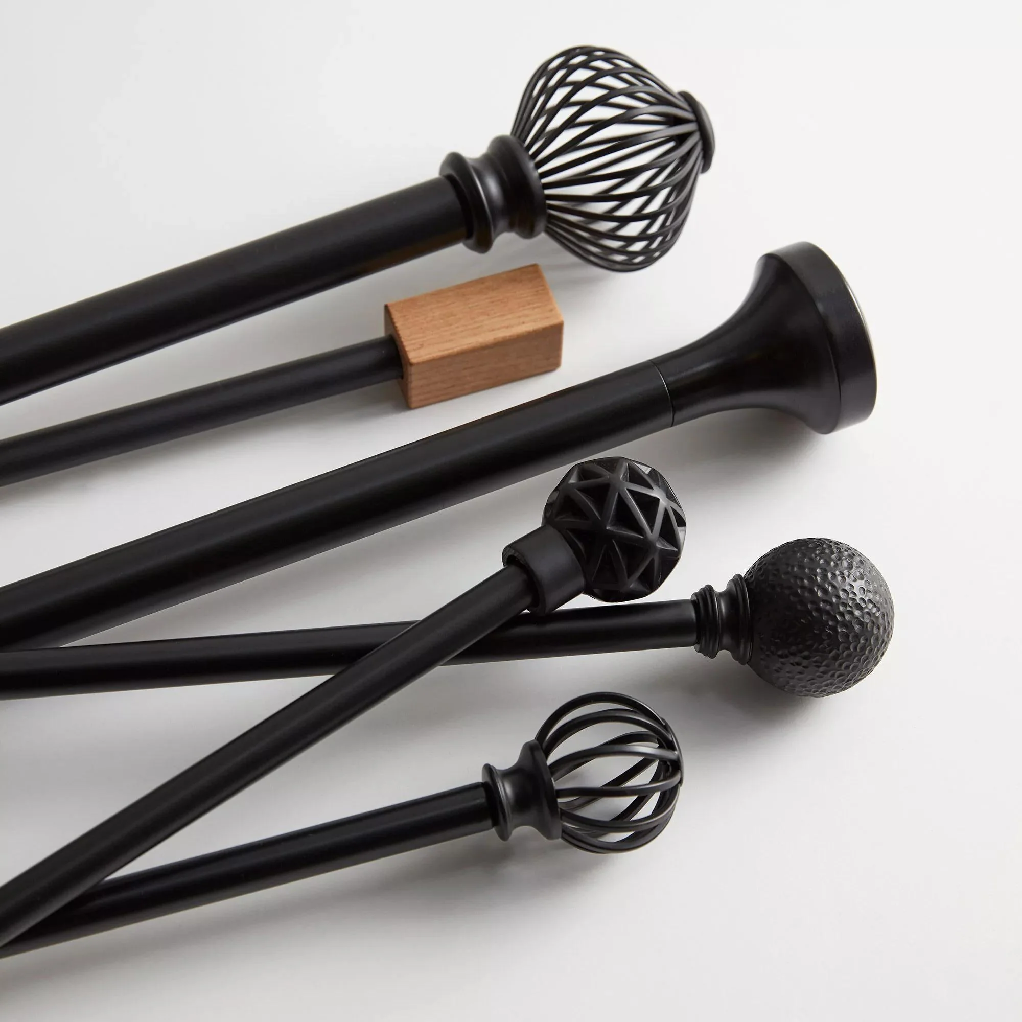 Black Coppola Curtain Rod Set - Diameter 25 mm - Image 2