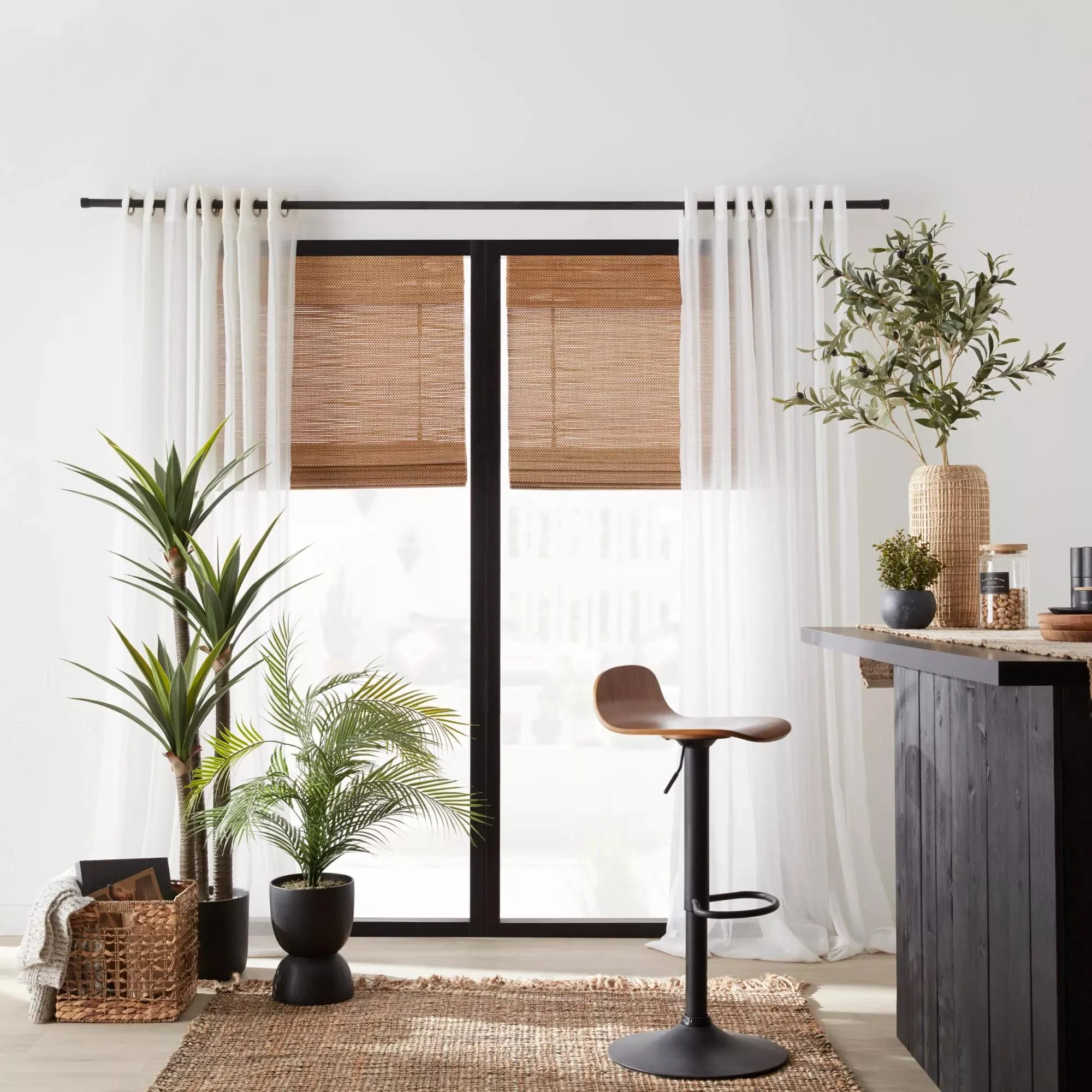 Natural & Black Cordless Bali Shade - Image 4
