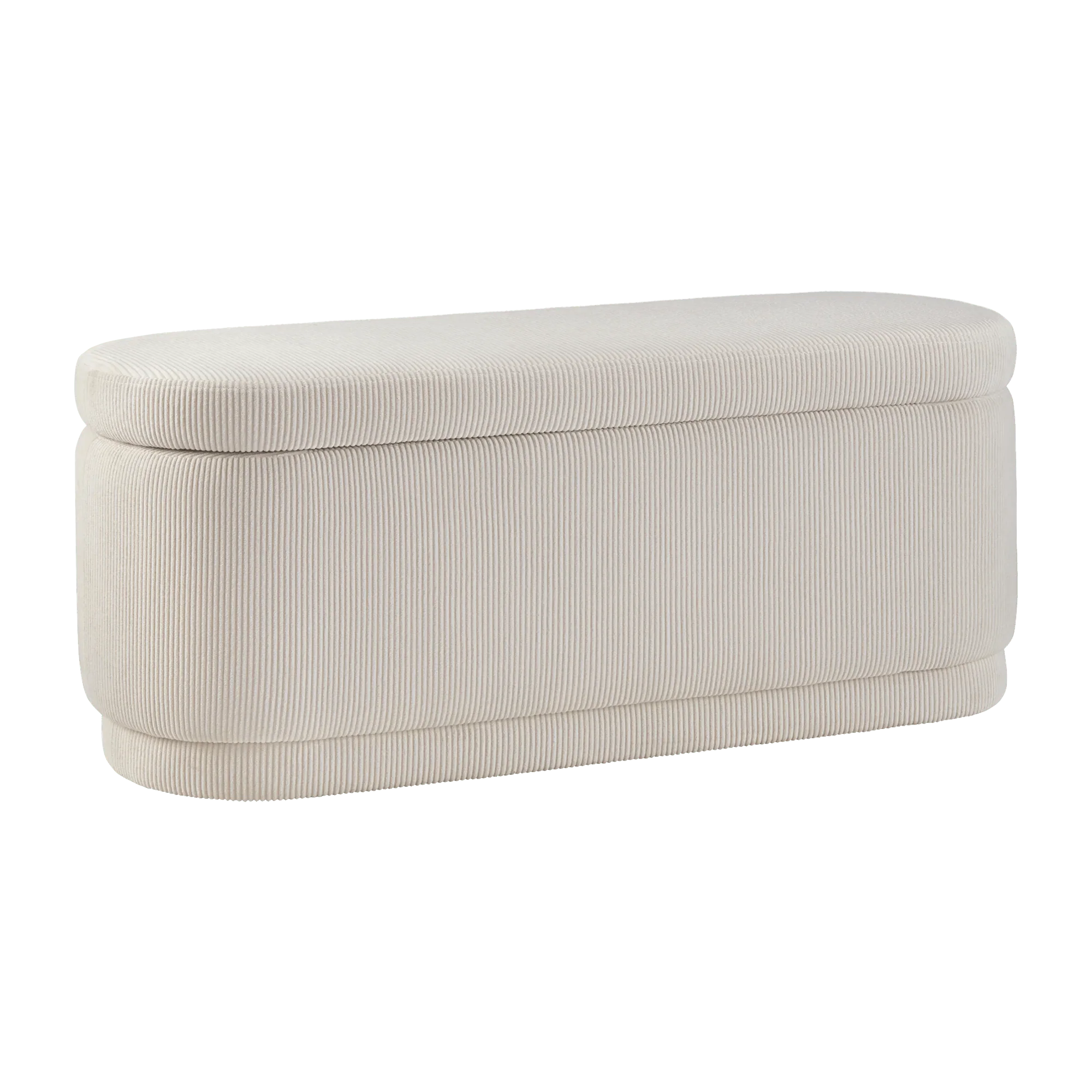 Corduroy Ottoman Bench with Storage