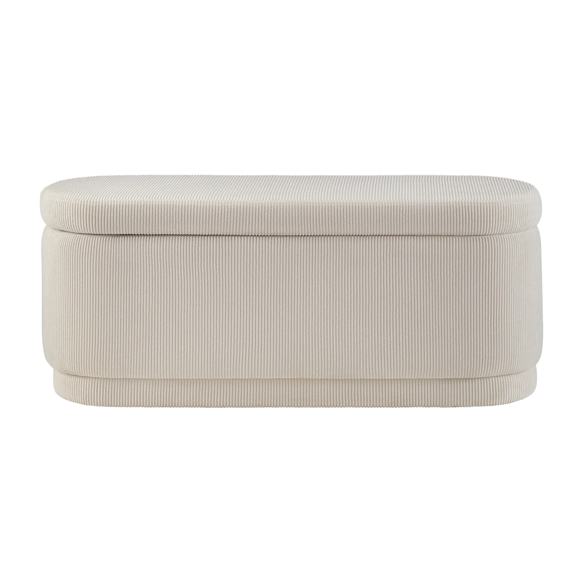 Corduroy Ottoman Bench with Storage - Image 3