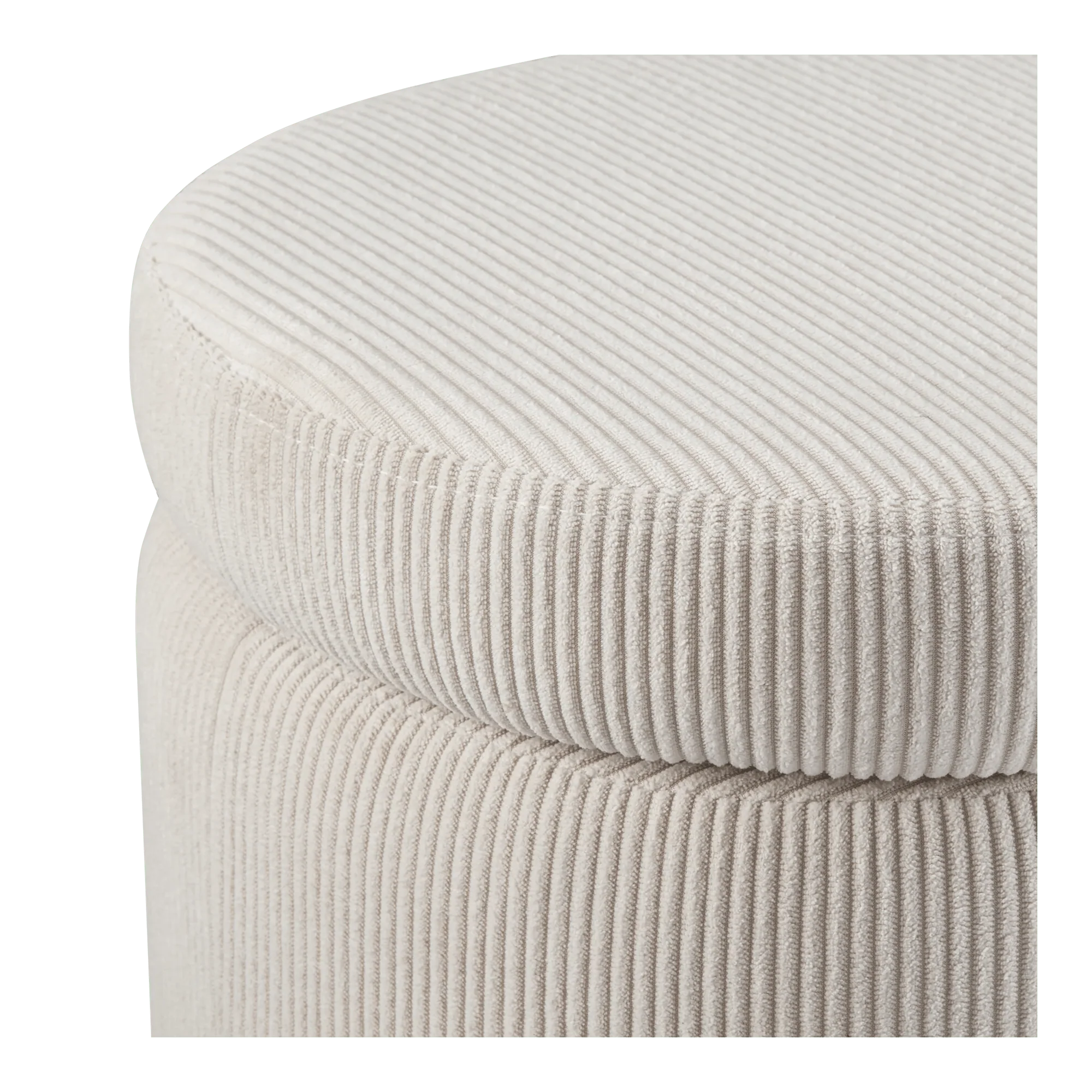 Corduroy Ottoman Bench with Storage - Image 4