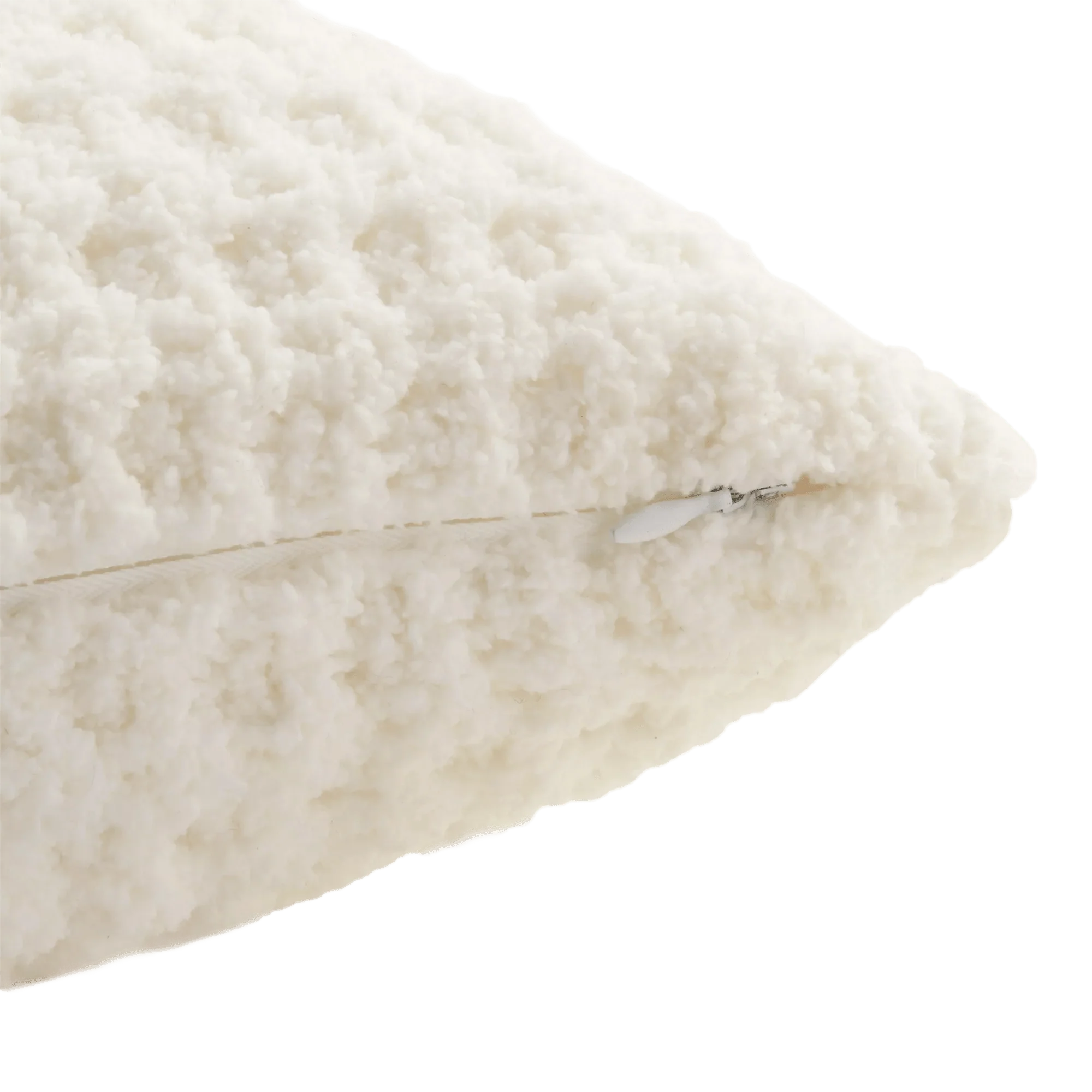White Cory Chenille Decorative Lumbar Pillow - Image 2