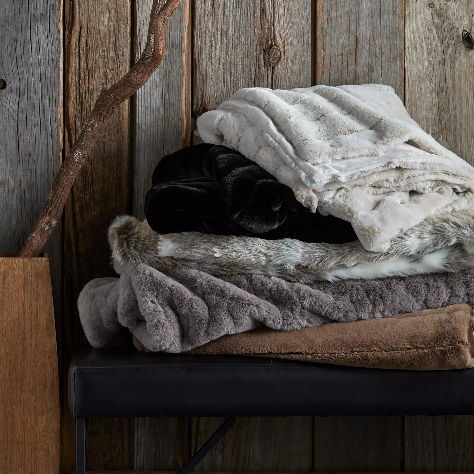 Black Cougar Faux Fur Throw - Image 2