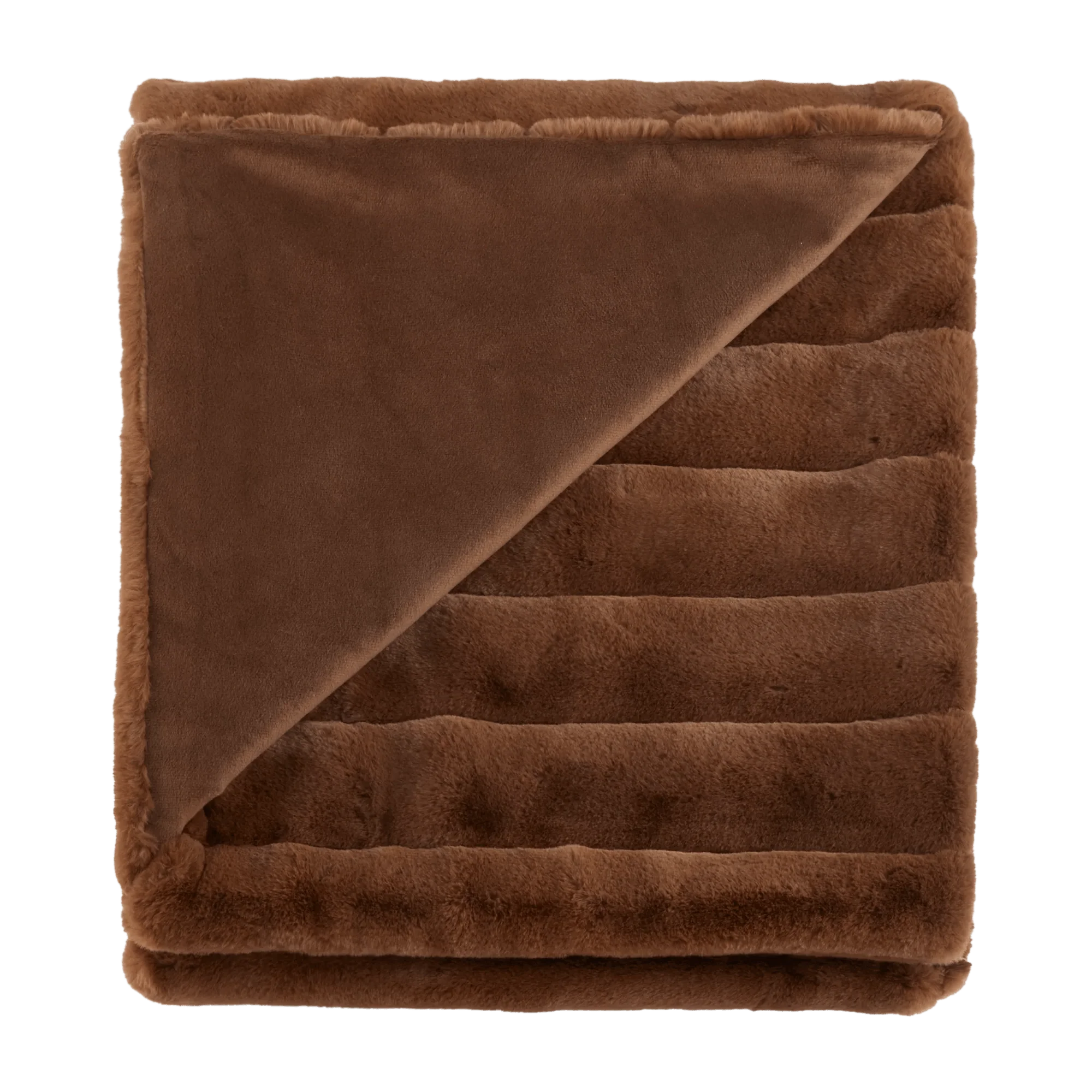 Rust Cougar Faux Fur Throw