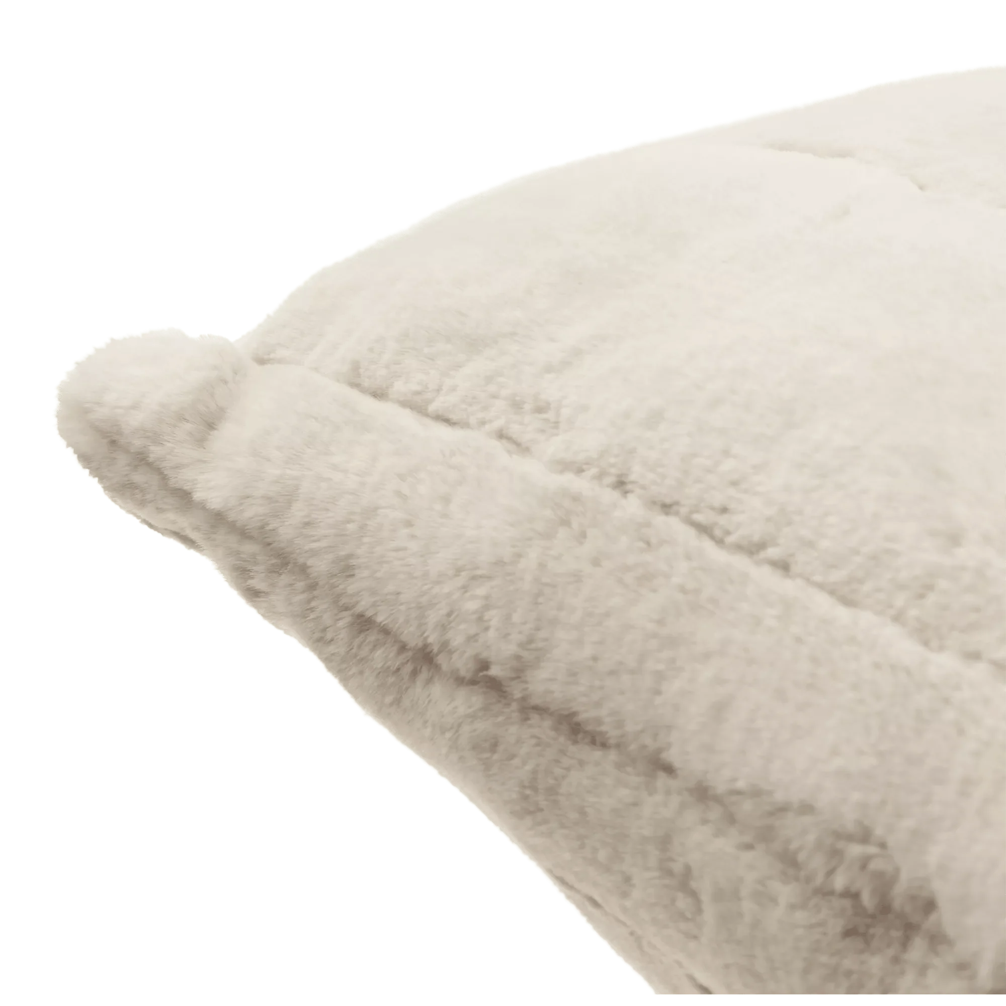 Beige Cougar Faux Fur Throw Pillow - Image 2