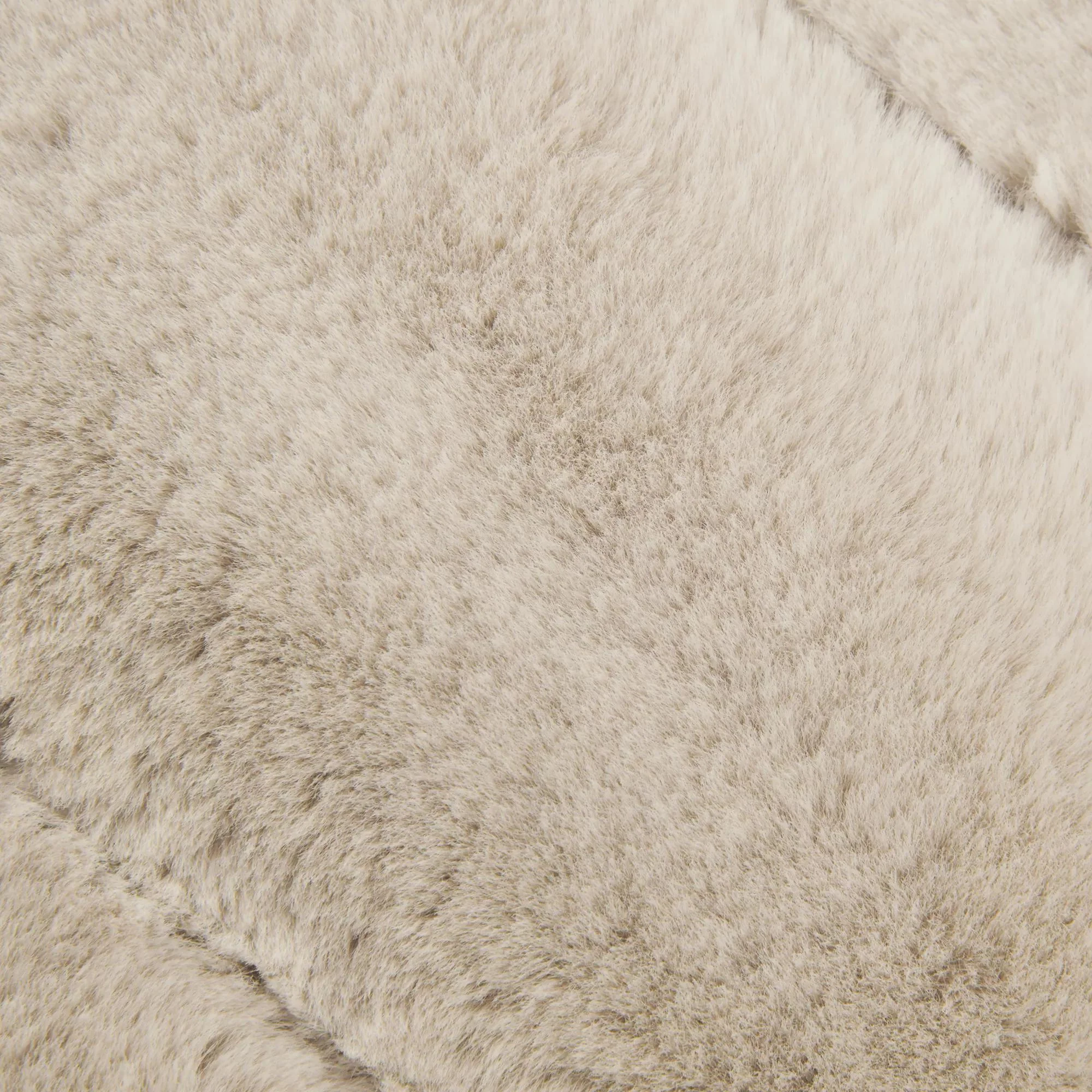 Beige Cougar Faux Fur Throw Pillow - Image 3