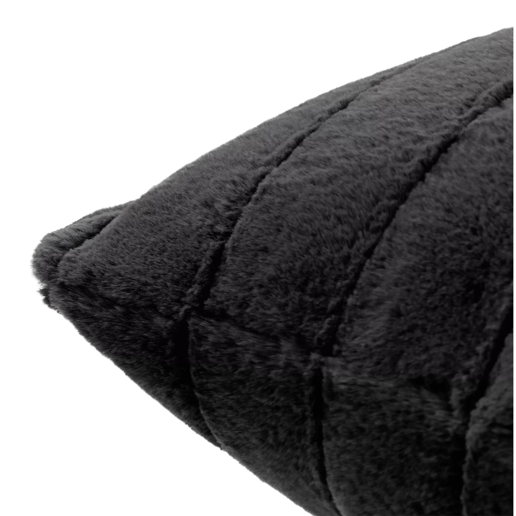Black Cougar Faux Fur Throw Pillow - Image 3