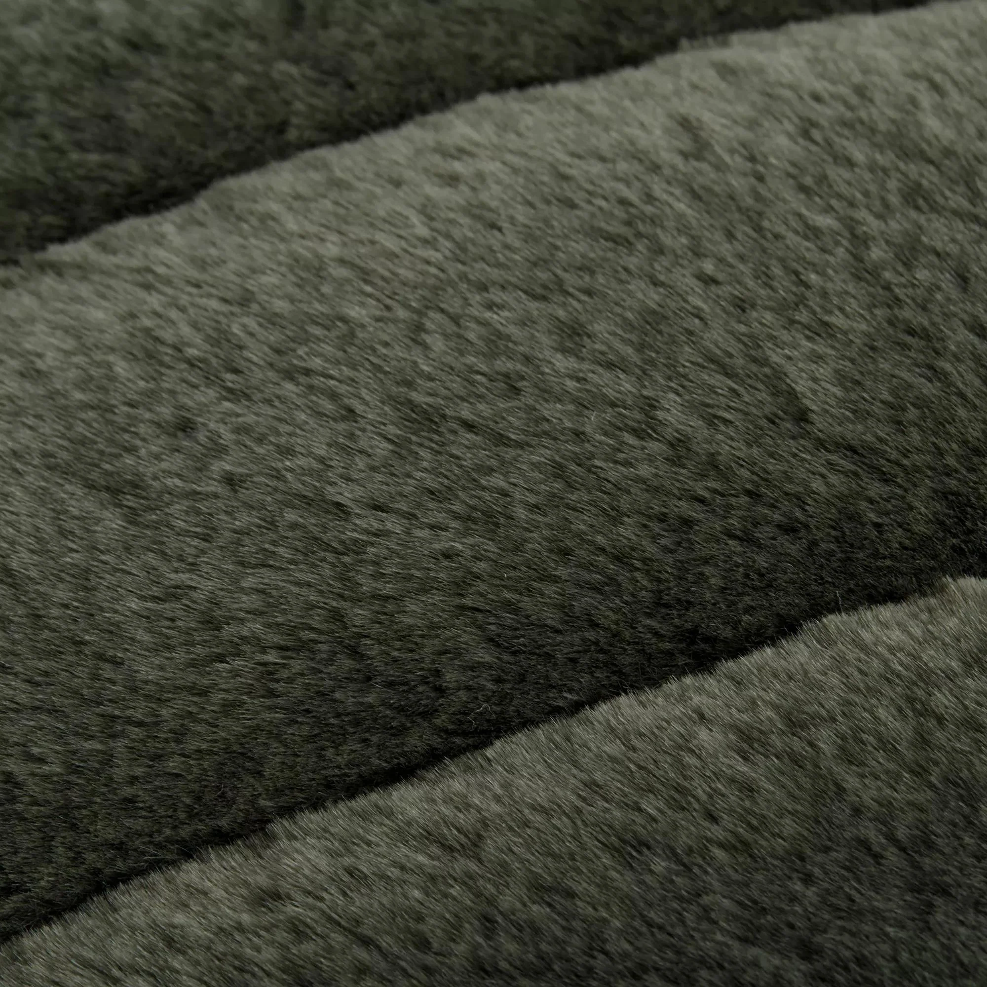 Green Cougar Faux Fur Throw Pillow - Image 4