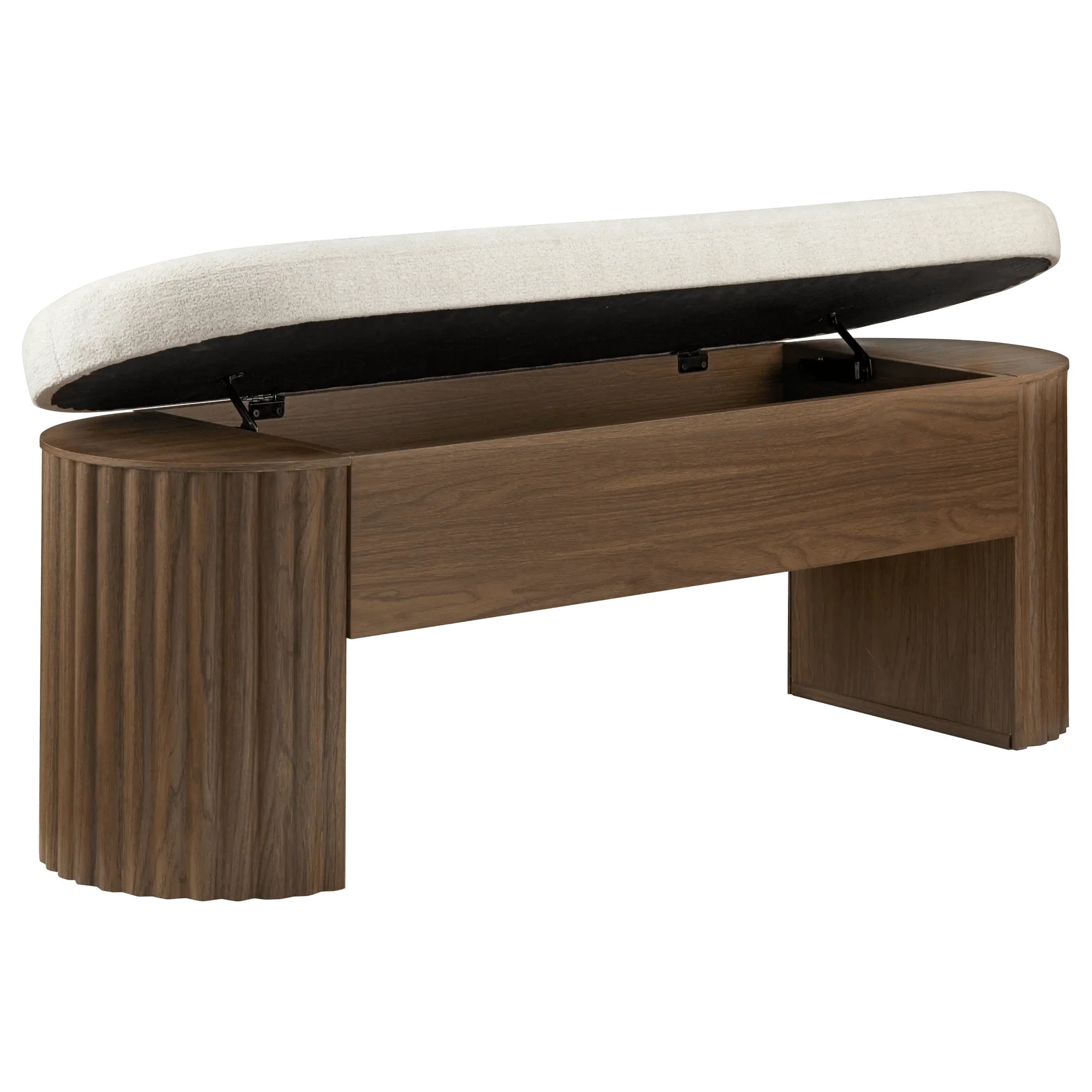Cozy Wooden Bench with Soft Cushion - Image 2