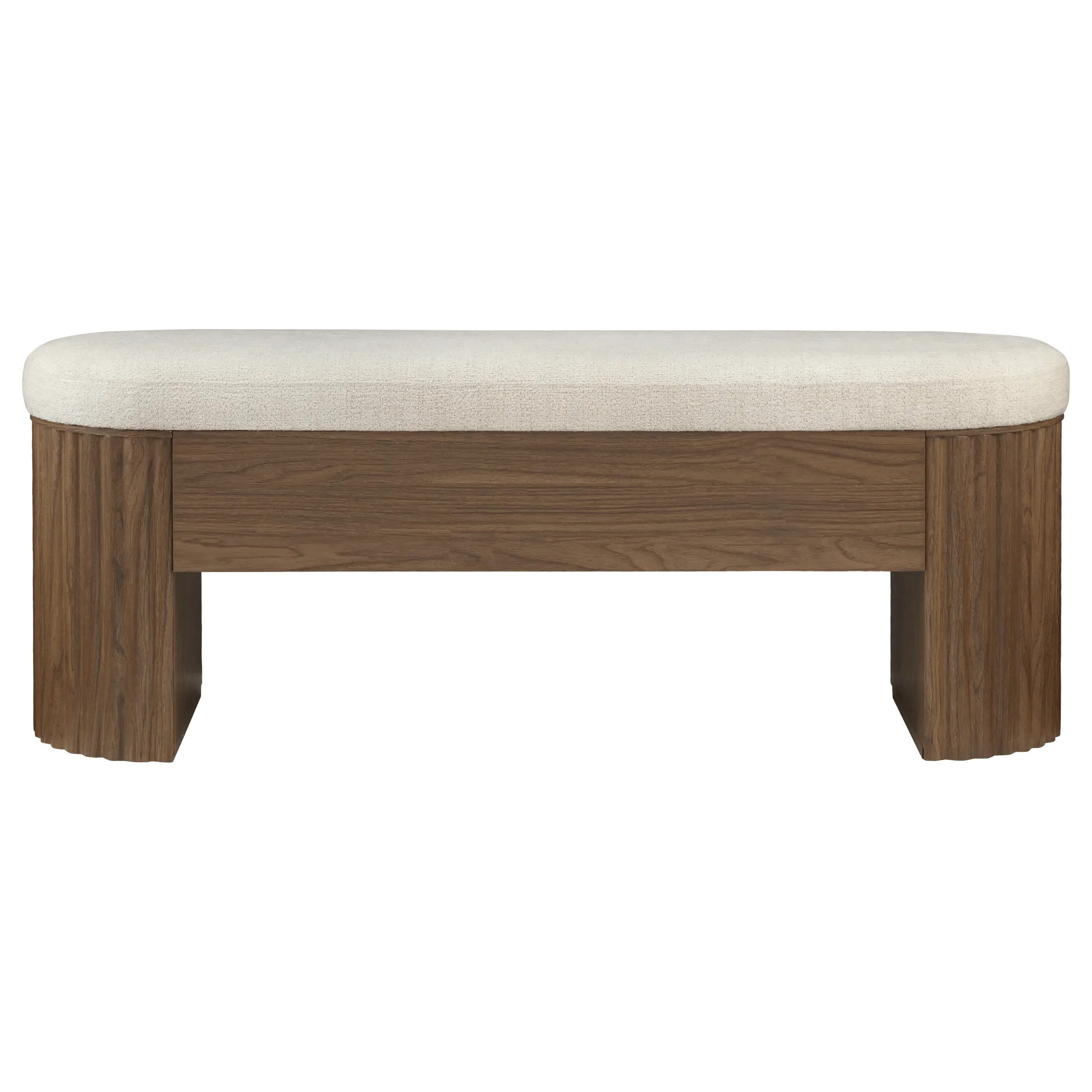 Cozy Wooden Bench with Soft Cushion - Image 3