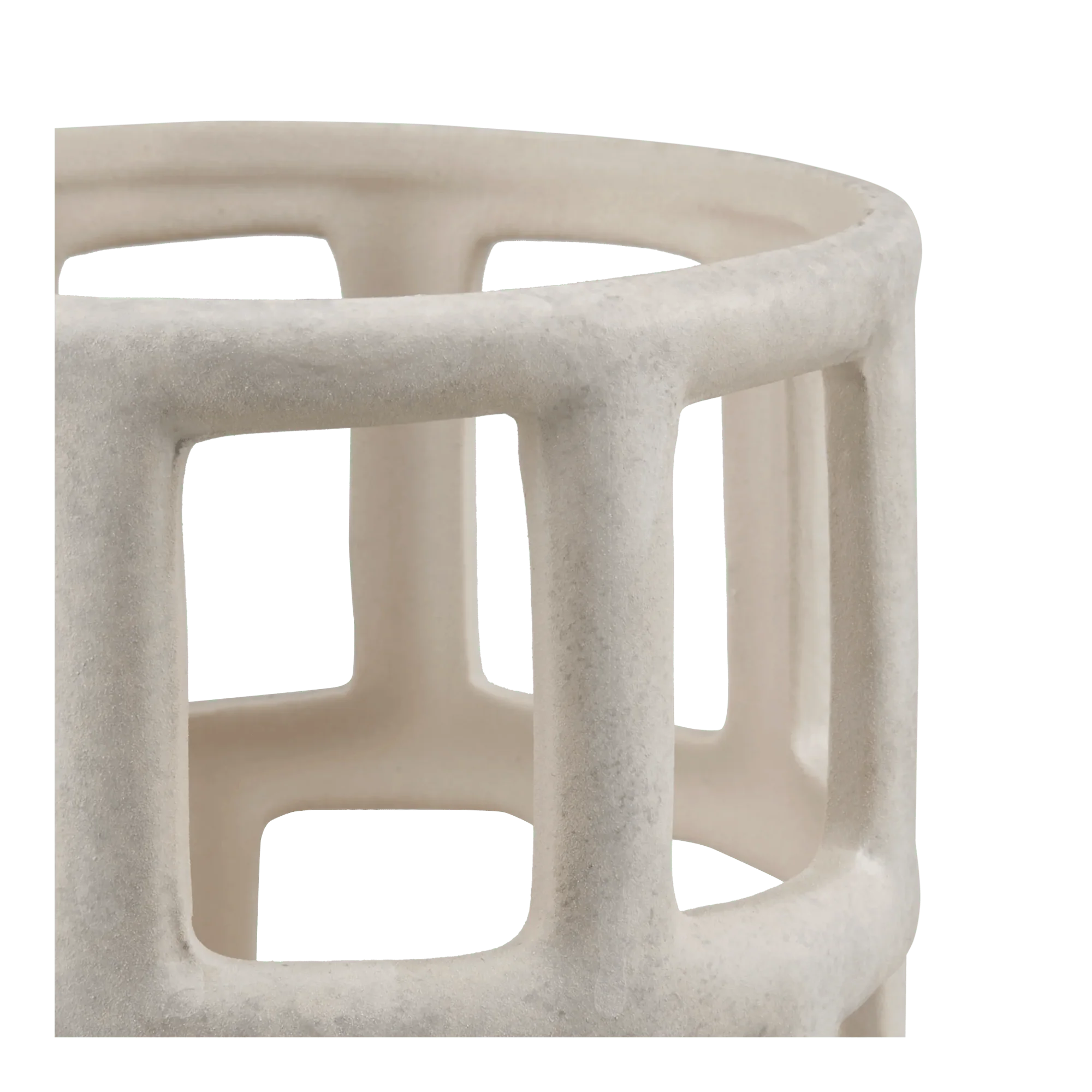 Cream Openwork Ceramic Candle Holder - Image 3