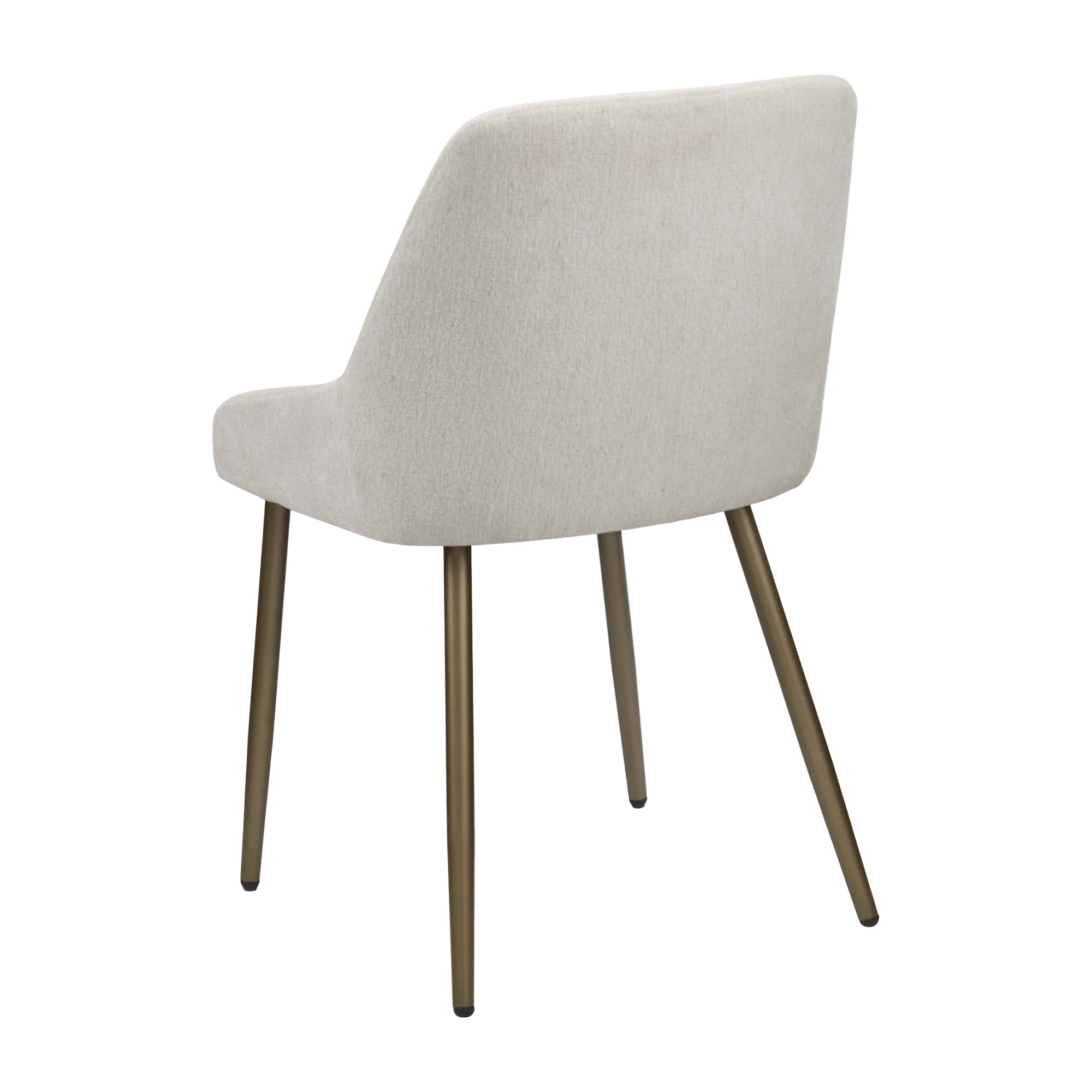 Cream Upholstered Chair with Gold Metal Legs - Image 2