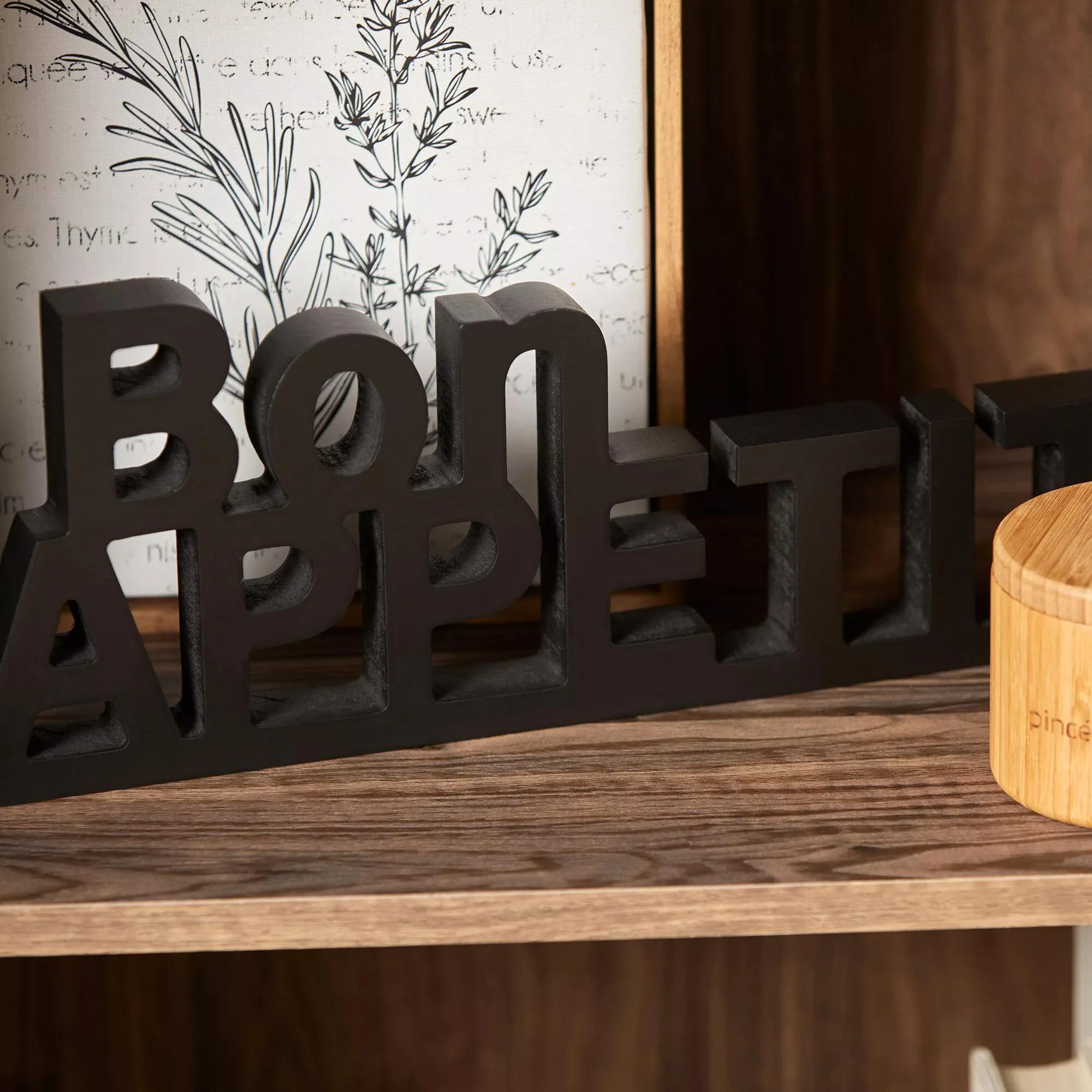 Decorative Words Bon Appetit 36 x 14.25 cm. - Image 3