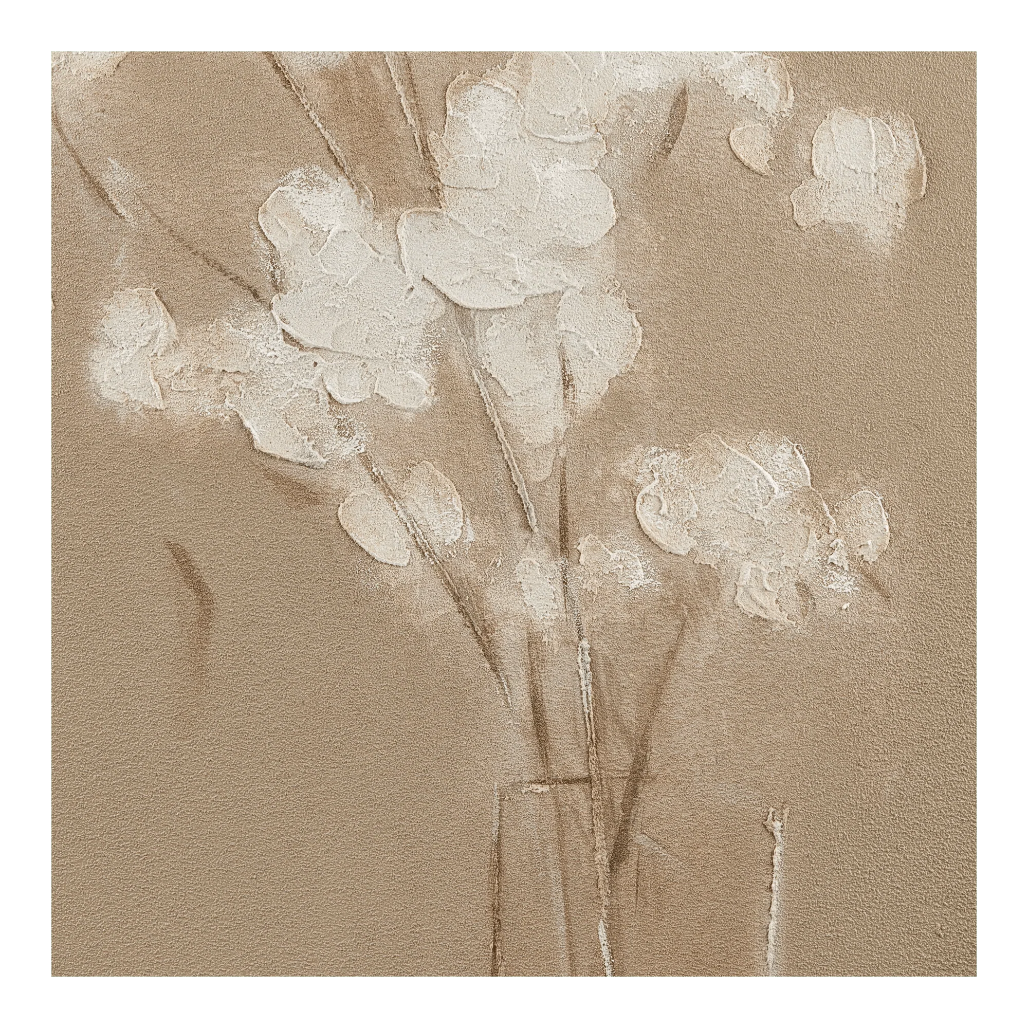 Delicate Flowers in a Vase Oil Painting - Image 2