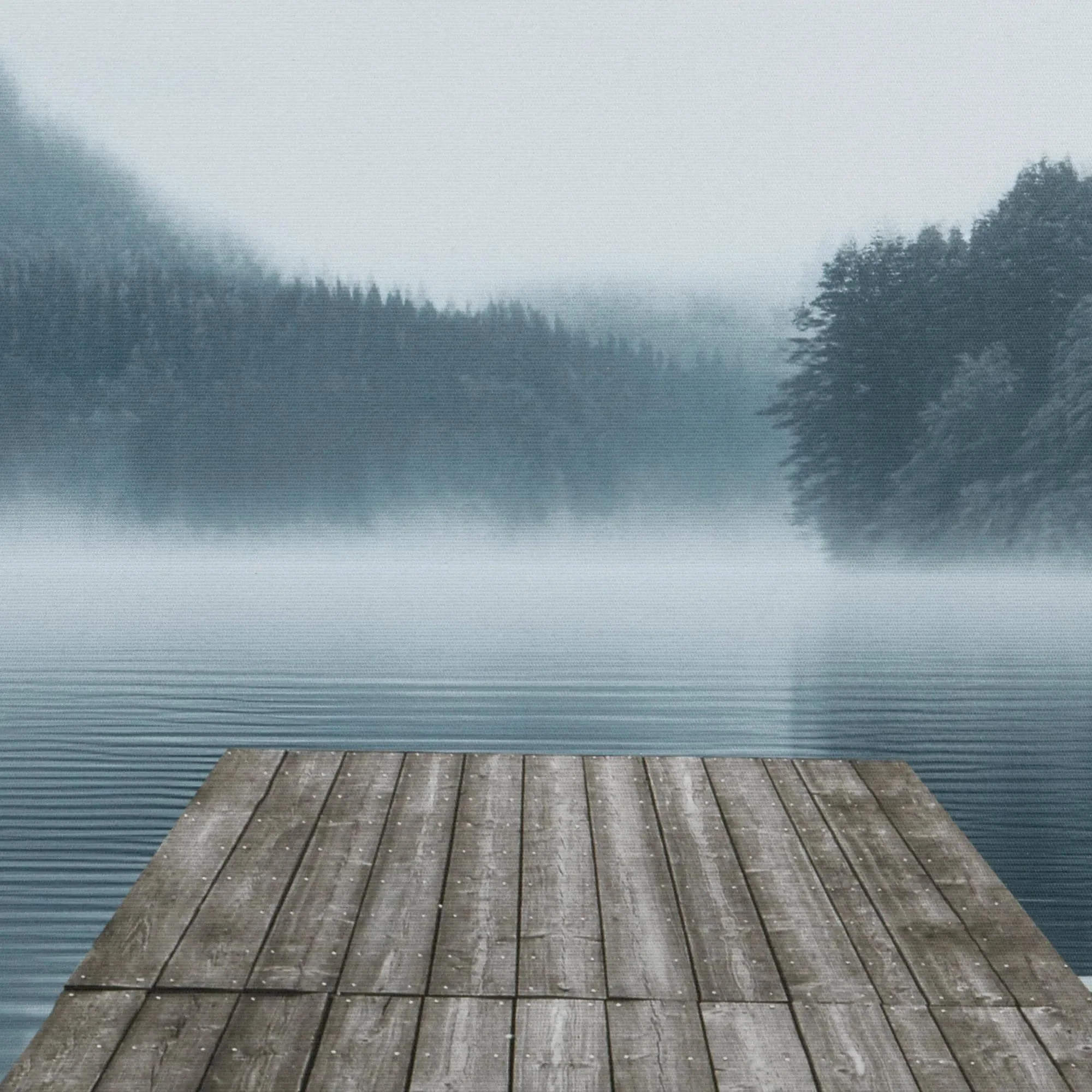Dock on Lake Printed Canvas - Image 2