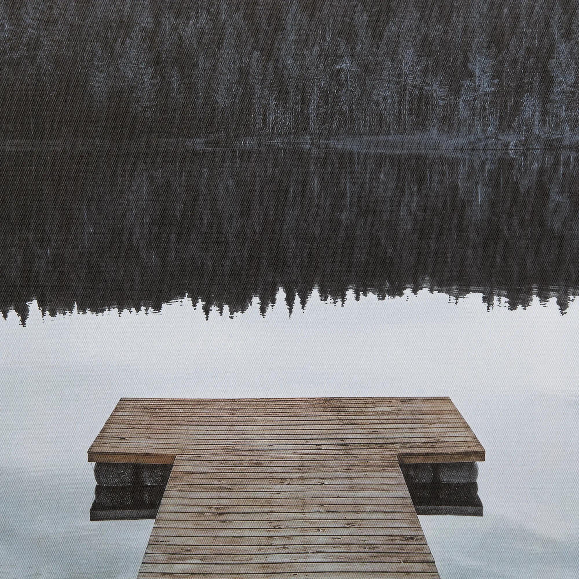 Dock with Mountain View Printed Canvas - Image 3