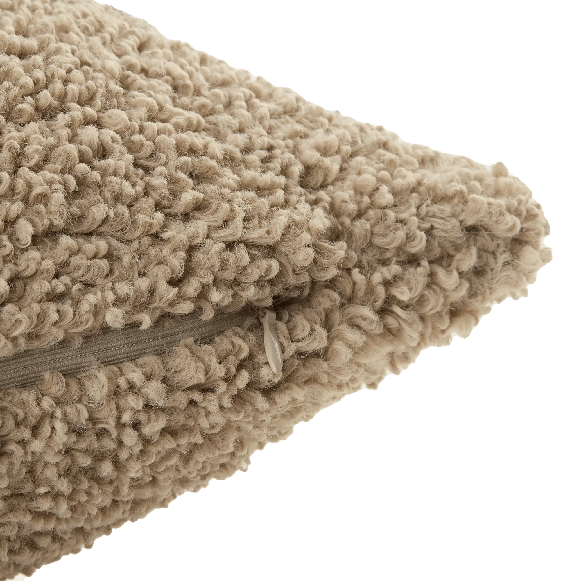 Beige Doodle Boucle Decorative Throw Pillow - Image 8