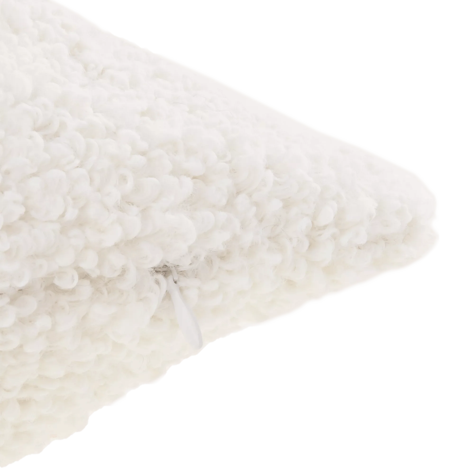 Off White Doodle Boucle Lumbar Throw Pillow - Image 2