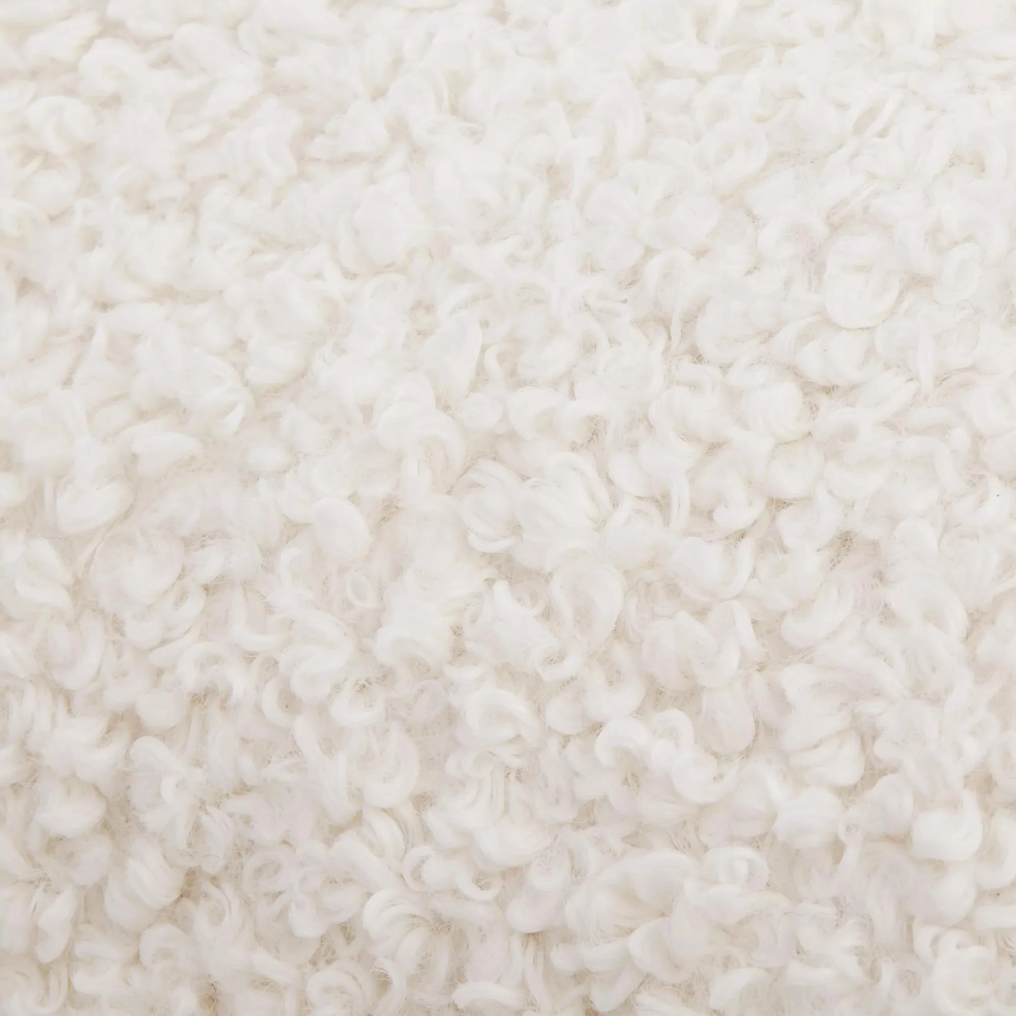 Off White Doodle Boucle Lumbar Throw Pillow - Image 3