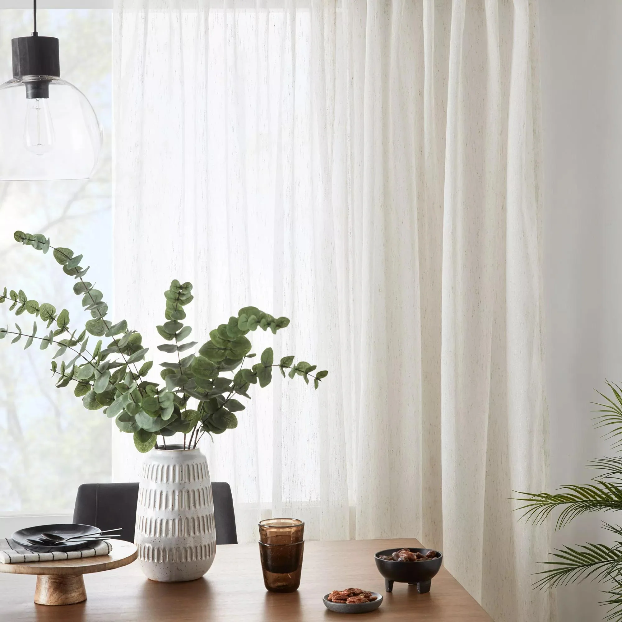 Cream Eneca Back-Tab/Rod-Pocket Curtain - Image 13