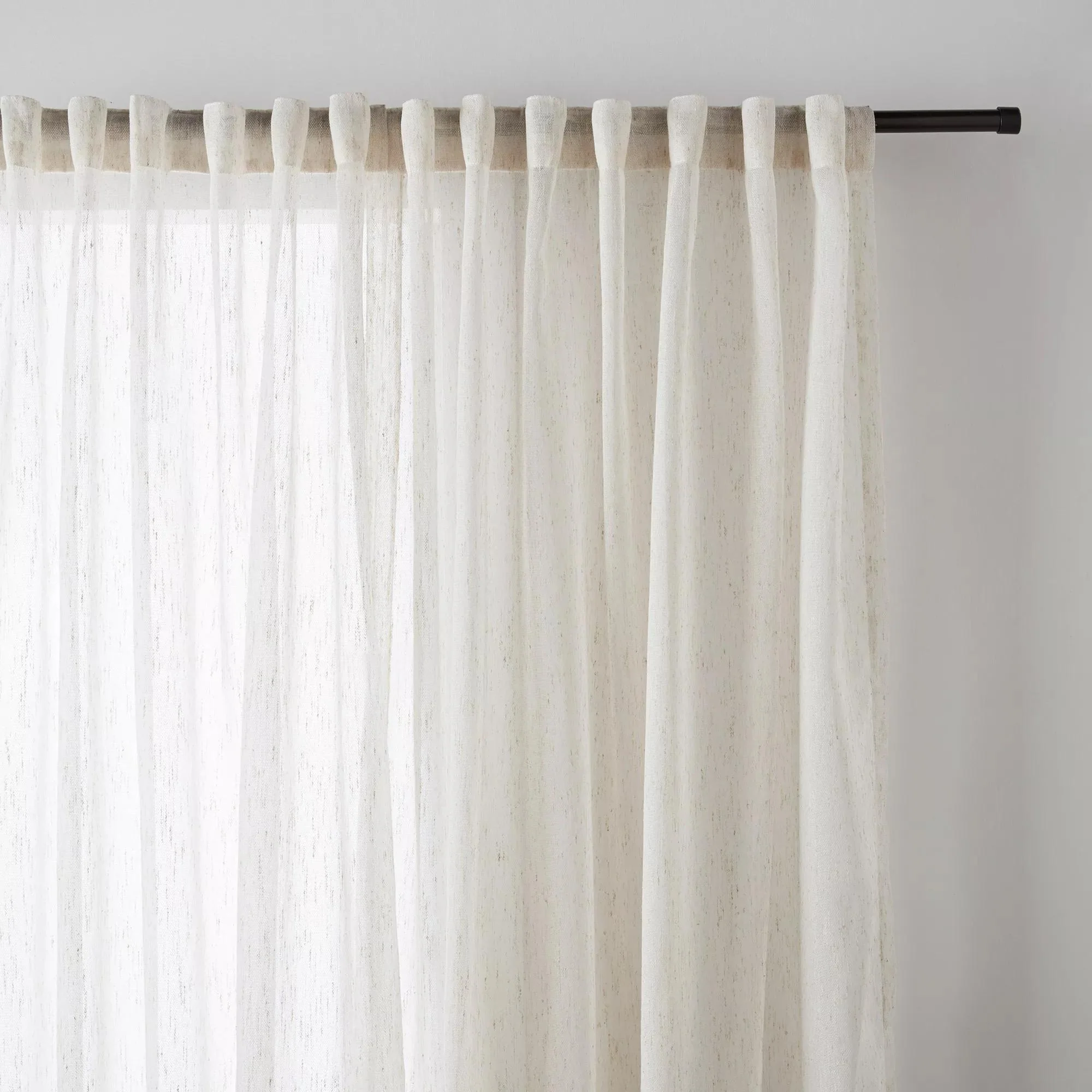 Cream Eneca Back-Tab/Rod-Pocket Curtain - Image 4