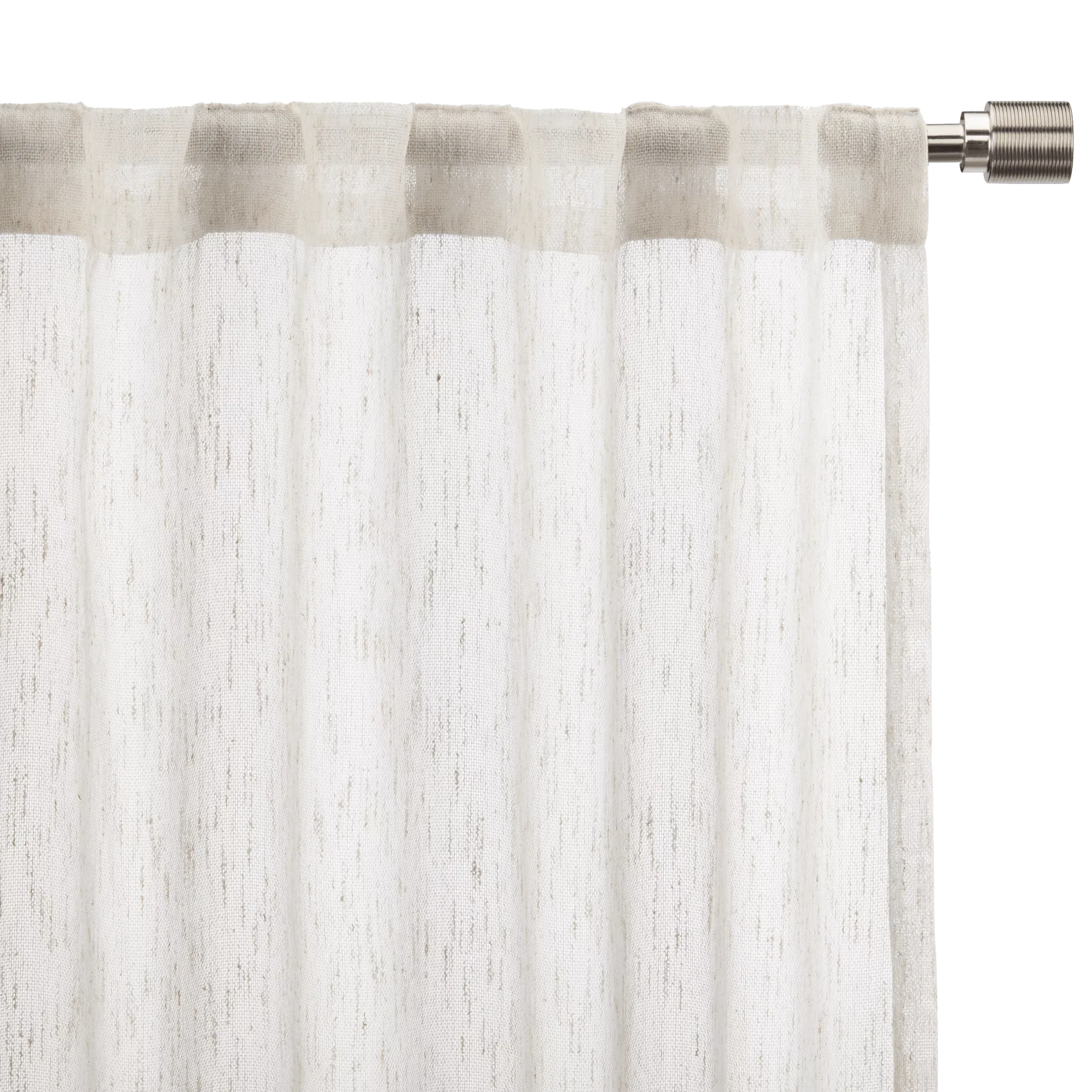 Cream Eneca Back-Tab/Rod-Pocket Curtain - Image 8